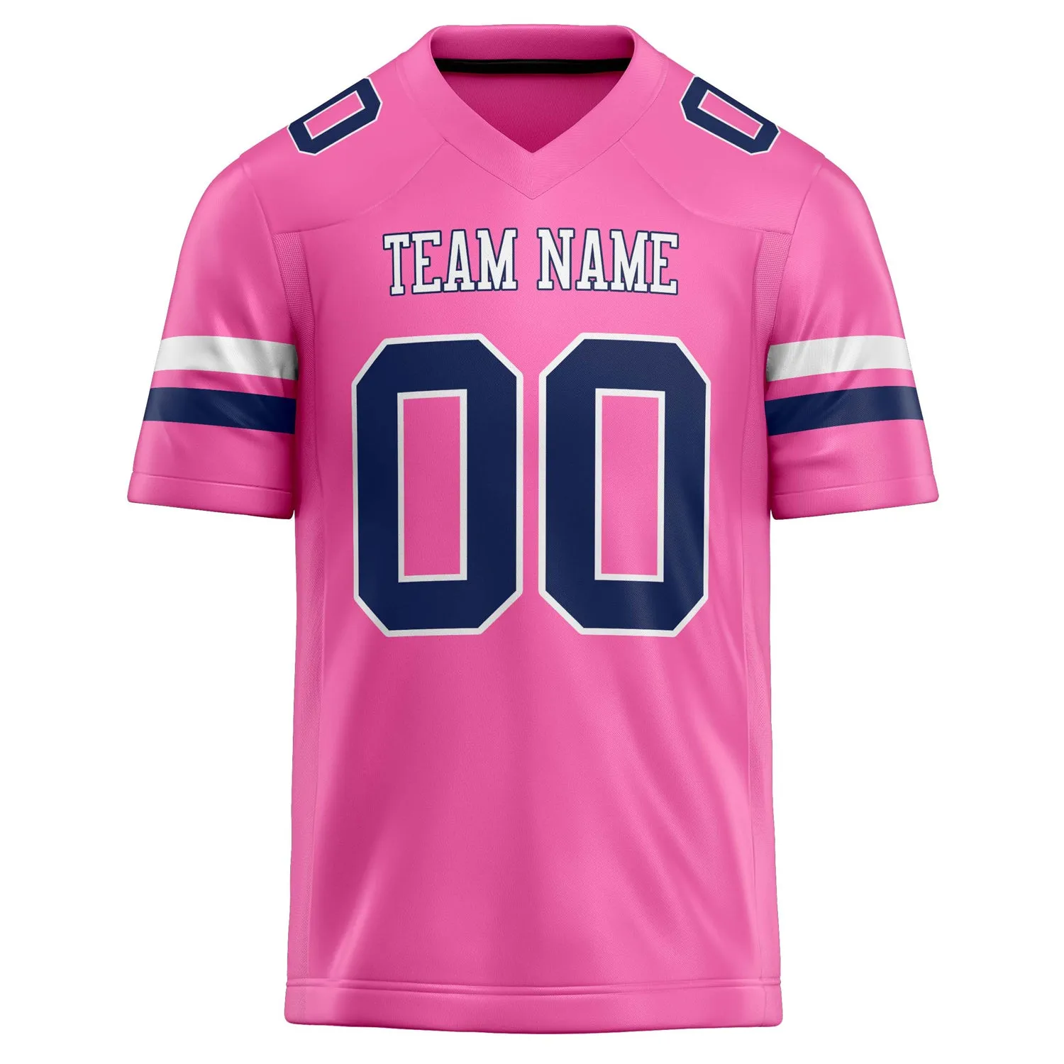 Custom Pink navy Solid Colour Football Jersey sold by Tailorly product image thumbnail 2