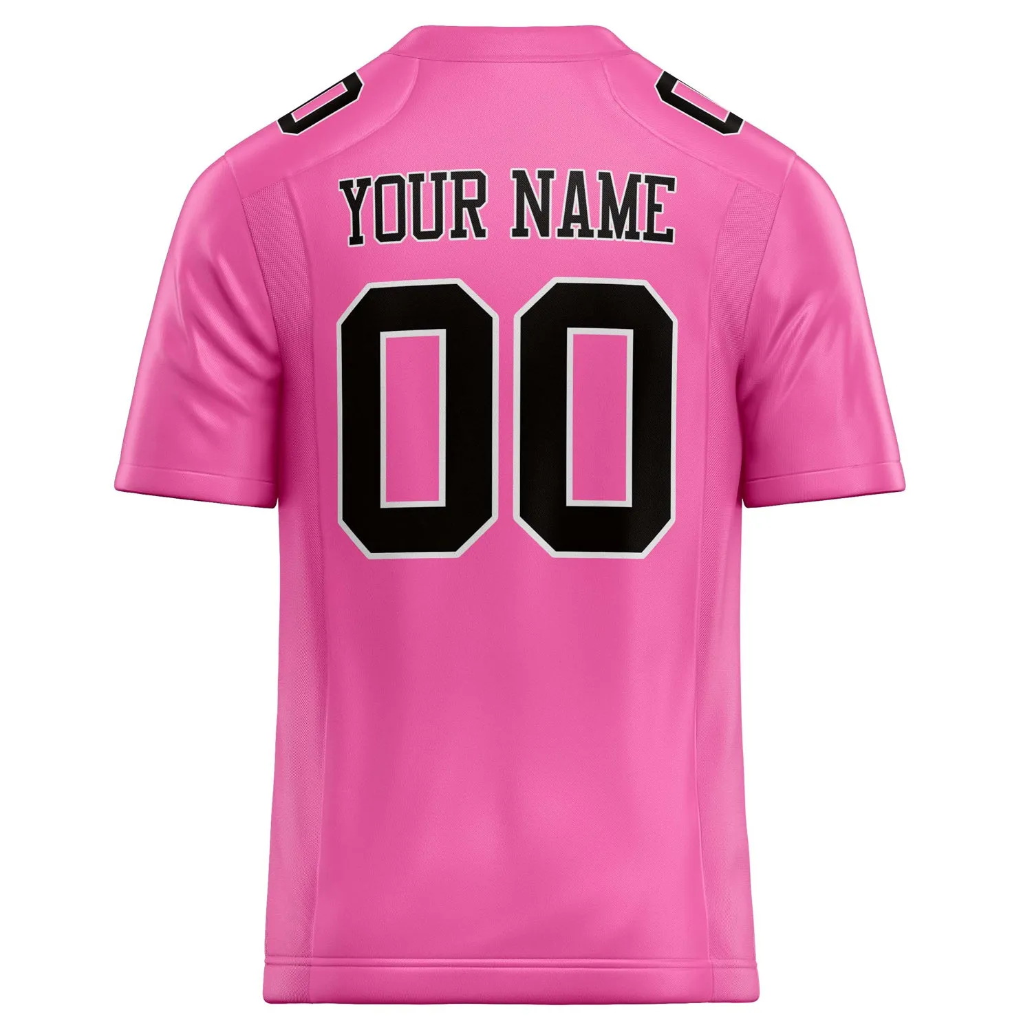 Custom Pink Black Solid Colour Football Jersey sold by Tailorly product image thumbnail 4