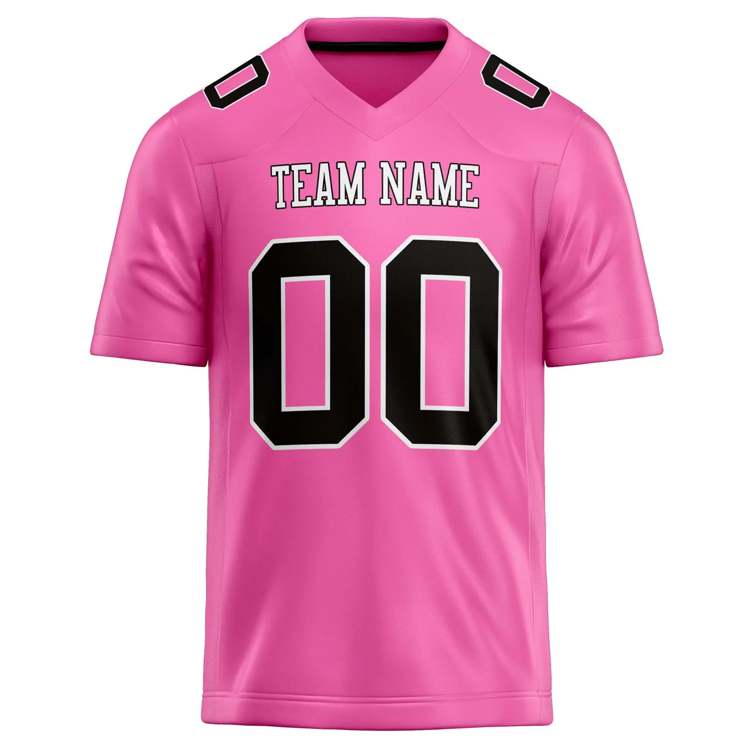 Custom Pink Black Solid Colour Football Jersey sold by Tailorly product image thumbnail 2