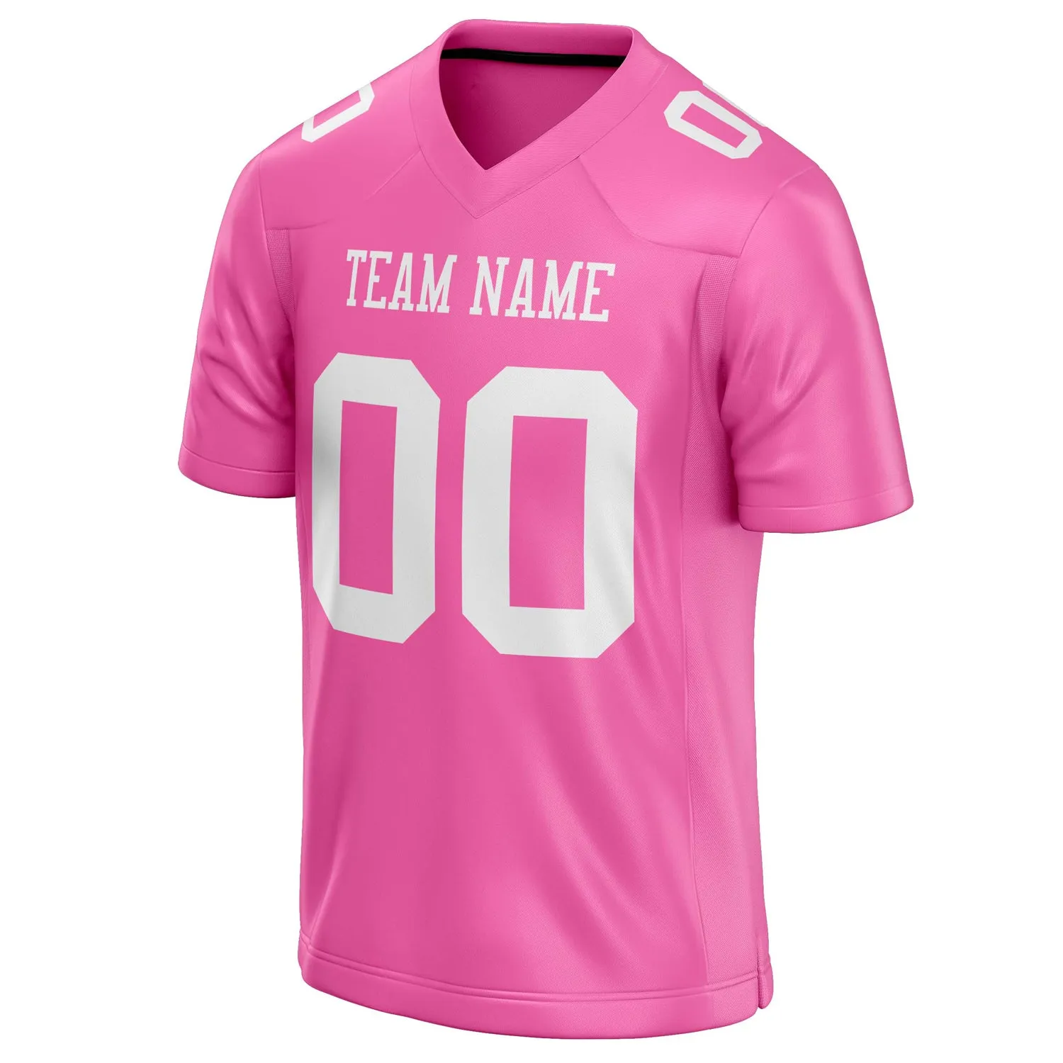 Custom Pink White Solid Colour Football Jersey sold by Tailorly product image thumbnail 3