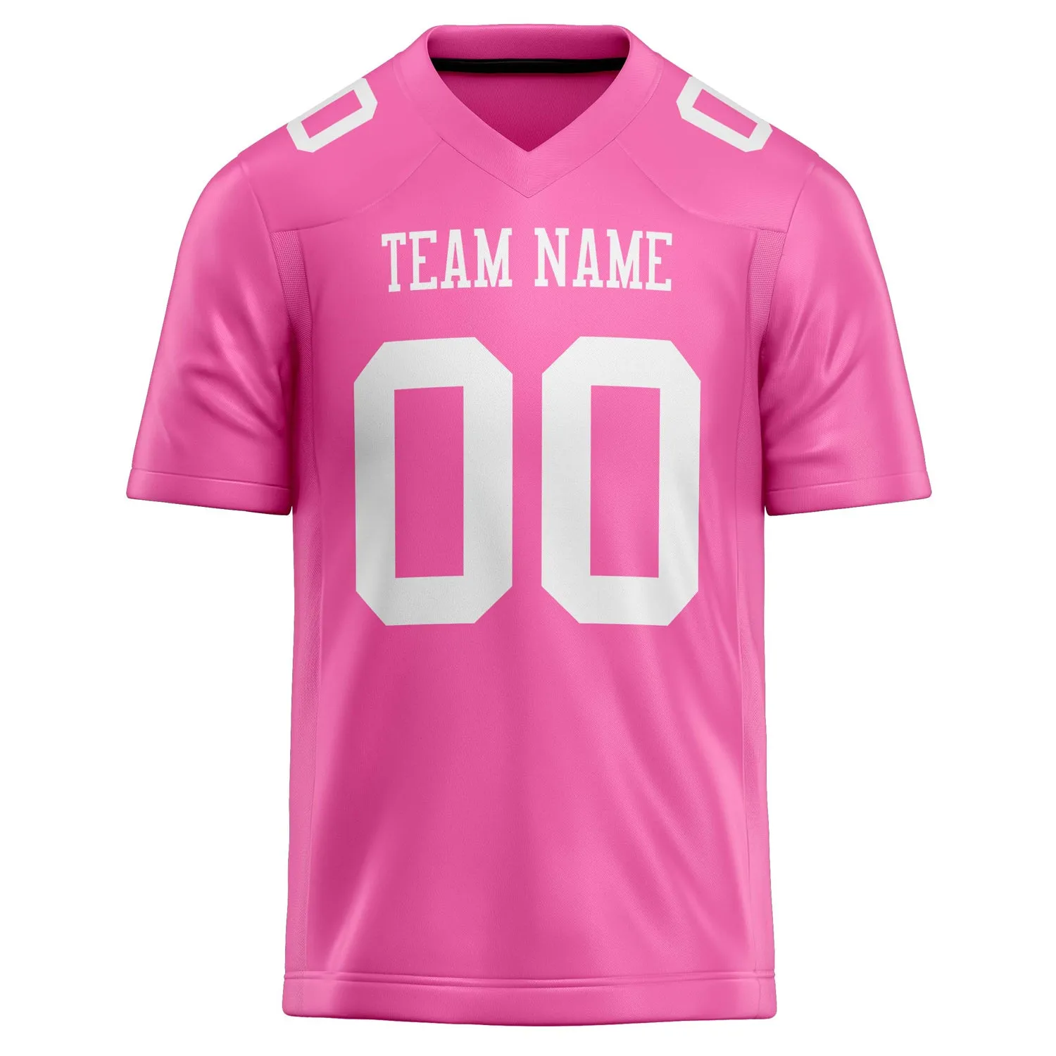 Custom Pink White Solid Colour Football Jersey sold by Tailorly product image thumbnail 2