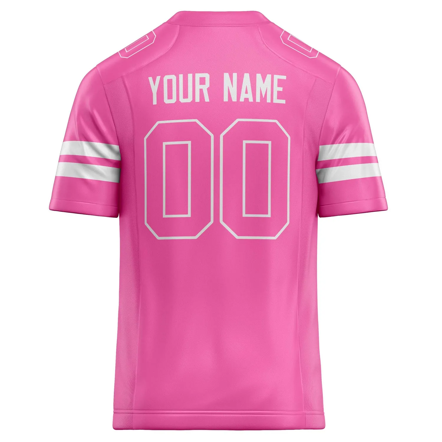 Custom Pink White Solid Colour Football Jersey sold by Tailorly product image thumbnail 4