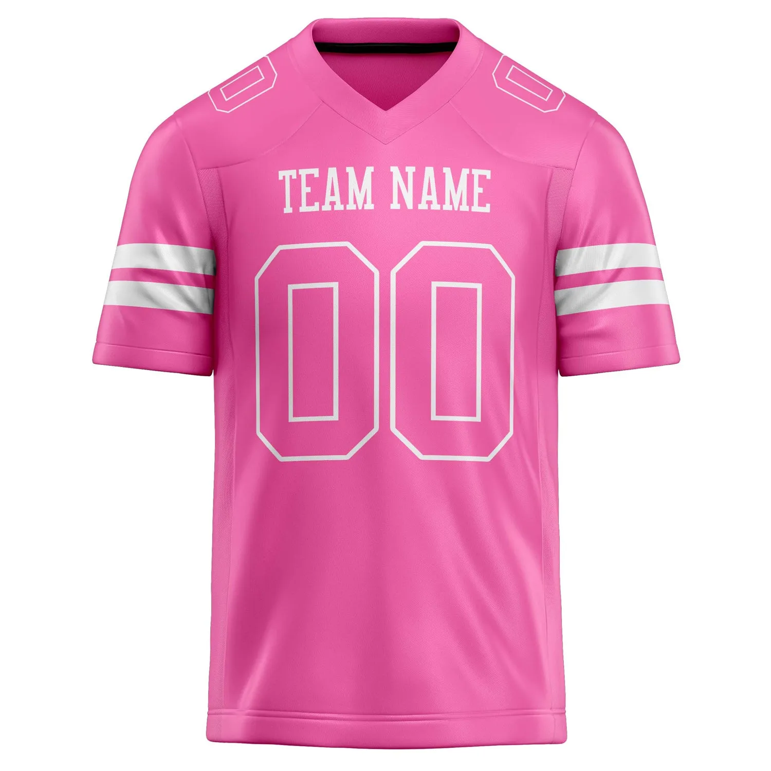 Custom Pink White Solid Colour Football Jersey sold by Tailorly product image thumbnail 2