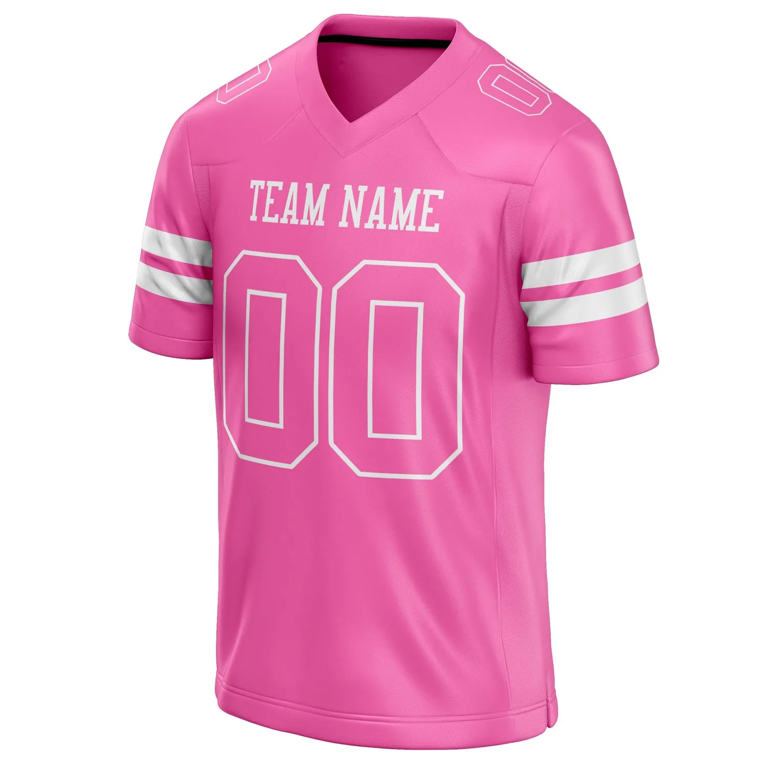 Custom Pink White Solid Colour Football Jersey sold by Tailorly product image thumbnail 3