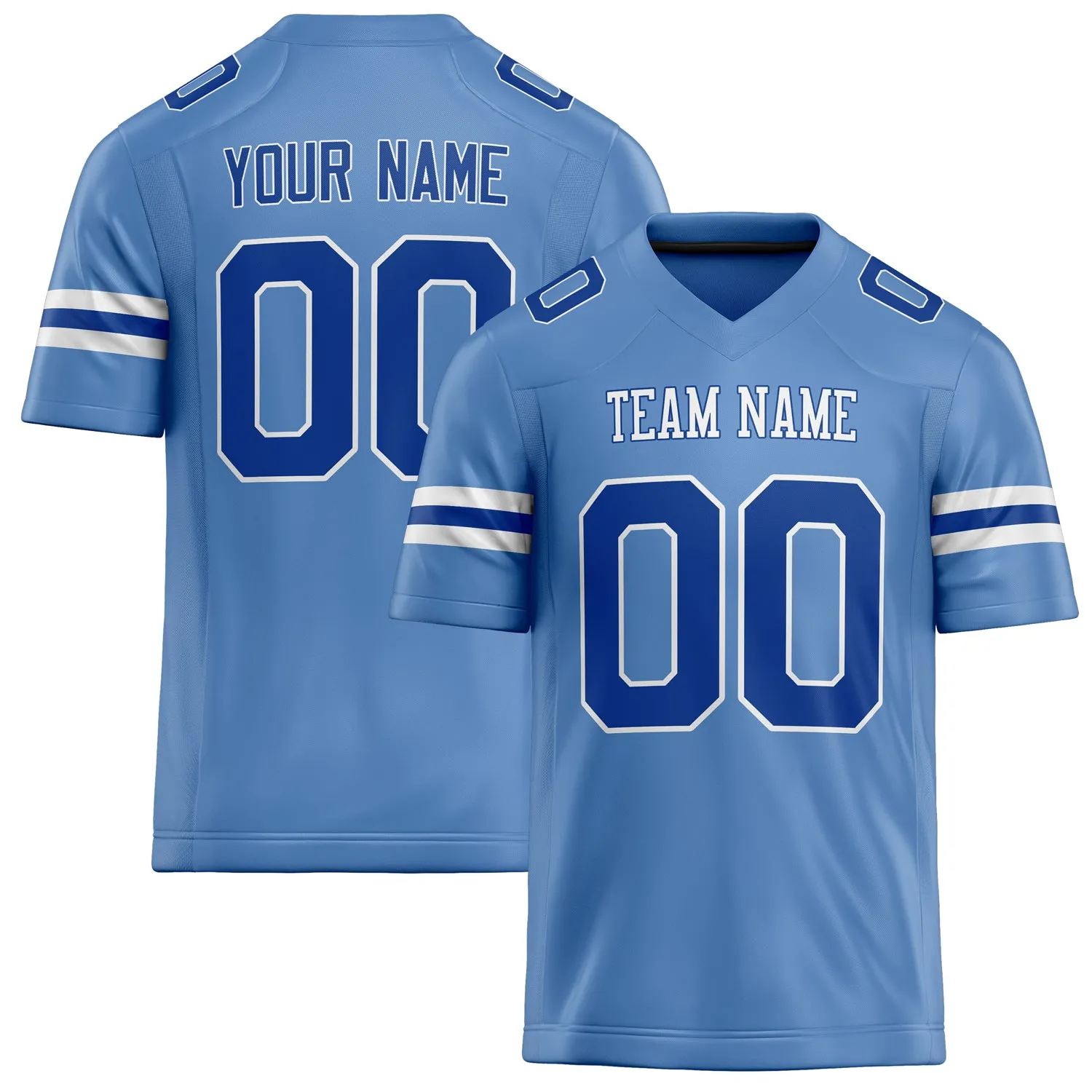 Custom Powder Blue royal Solid Colour Football Jersey sold by Tailorly