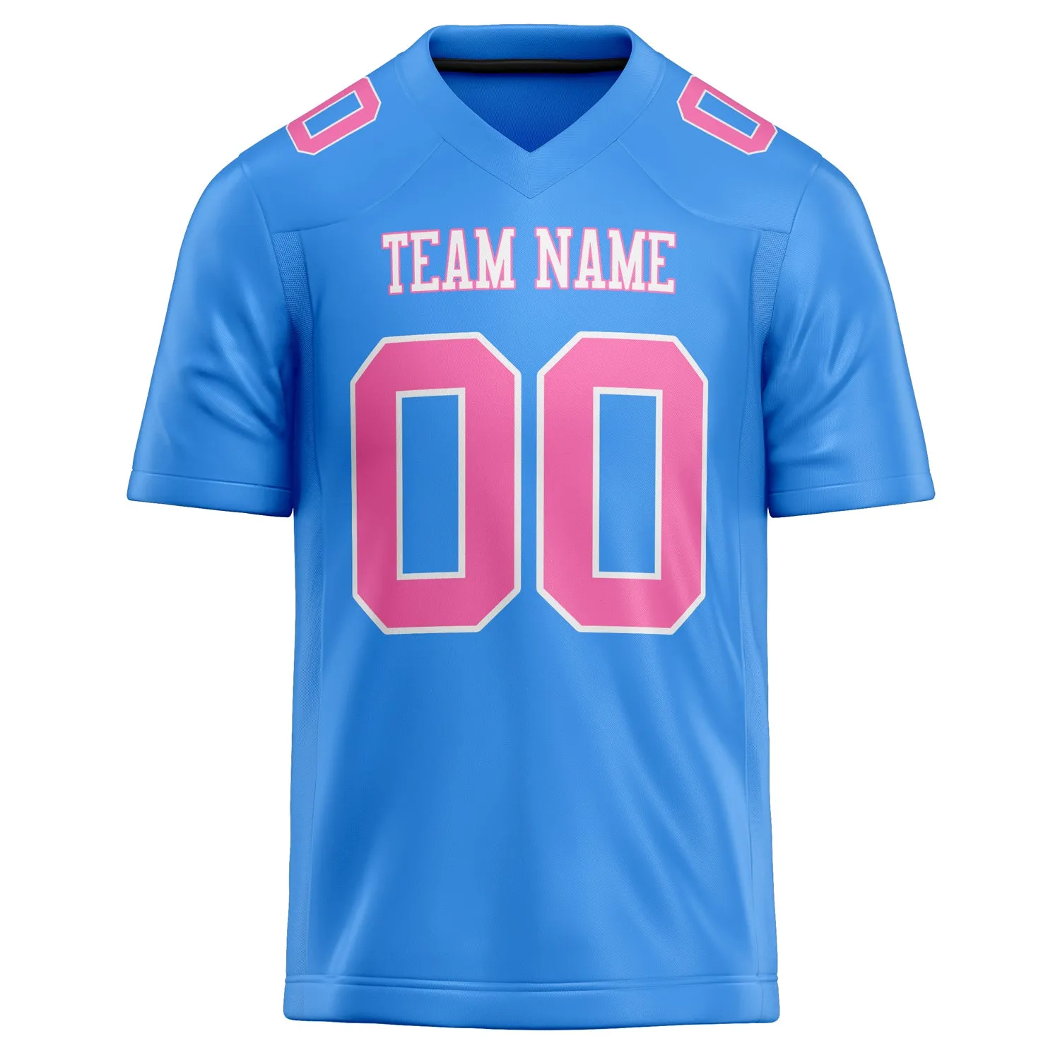 Custom Powder Blue pink Solid Colour Football Jersey sold by Tailorly product image thumbnail 2
