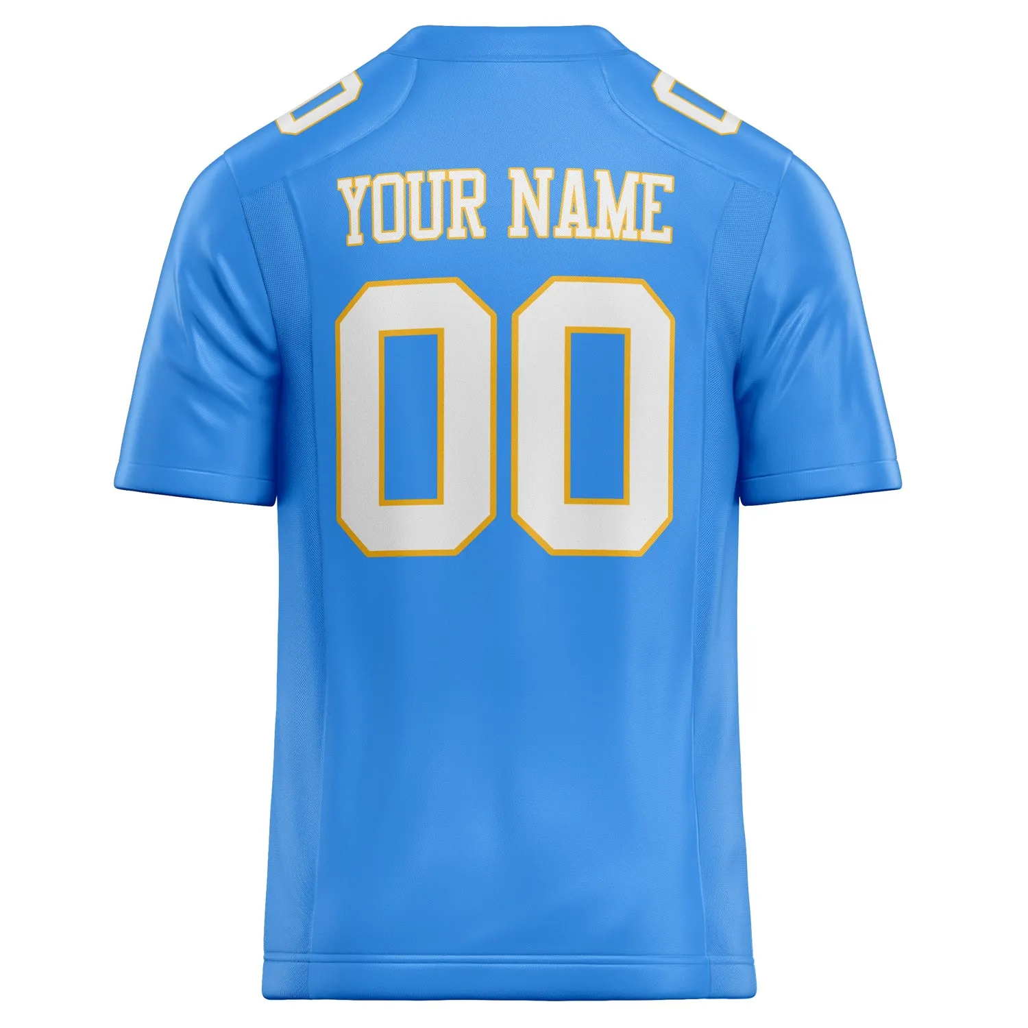 Custom Powder Blue White Solid Colour Football Jersey sold by Tailorly product image thumbnail 4