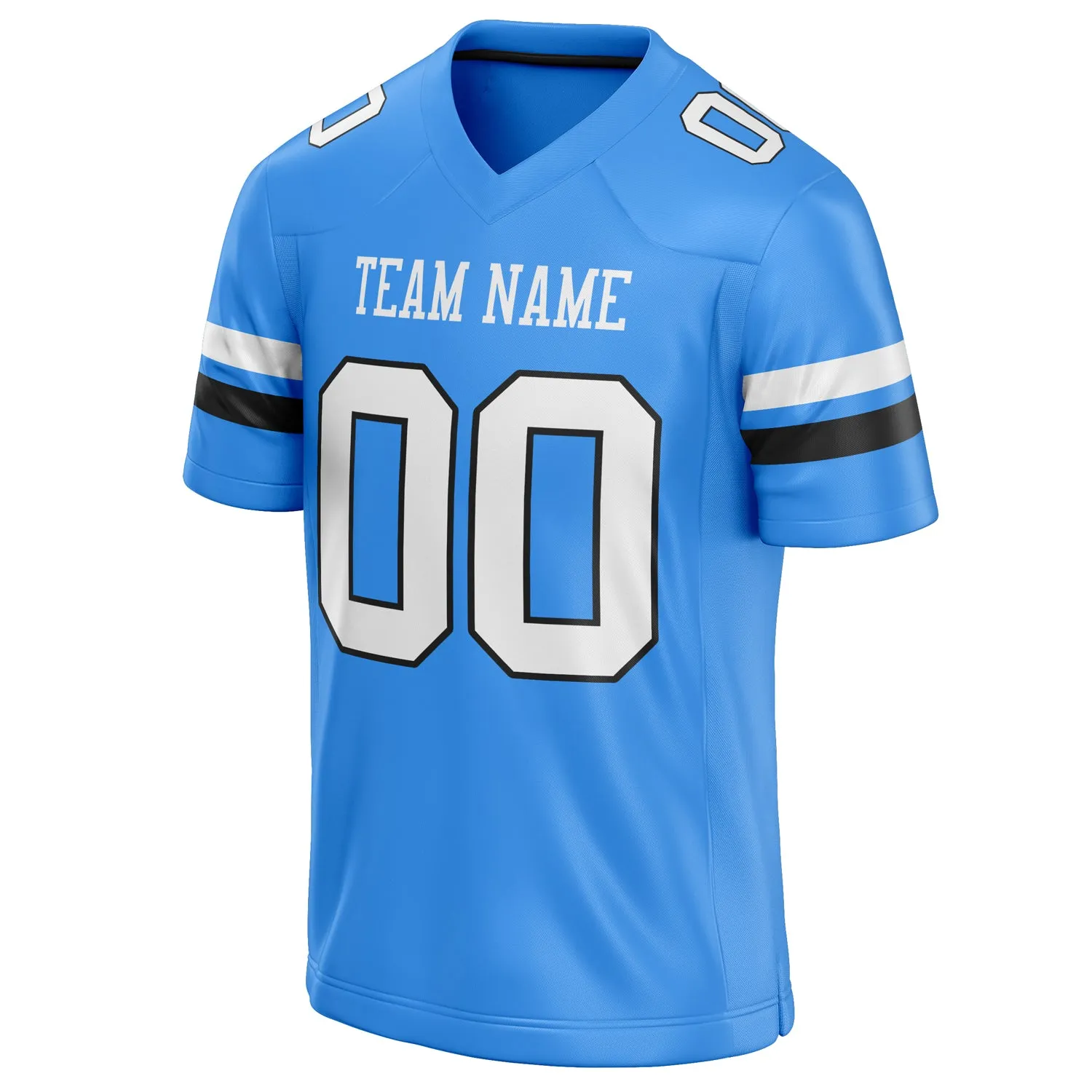 Custom Powder Blue White Solid Colour Football Jersey sold by Tailorly product image thumbnail 3