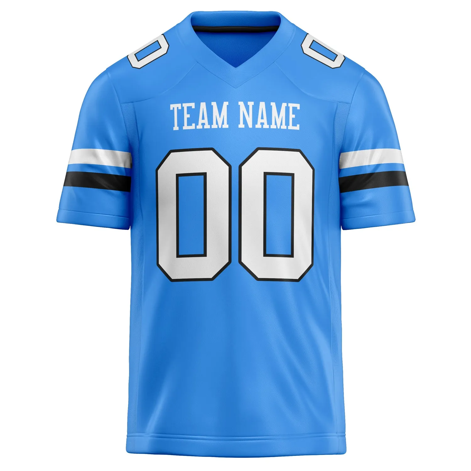 Custom Powder Blue White Solid Colour Football Jersey sold by Tailorly product image thumbnail 2