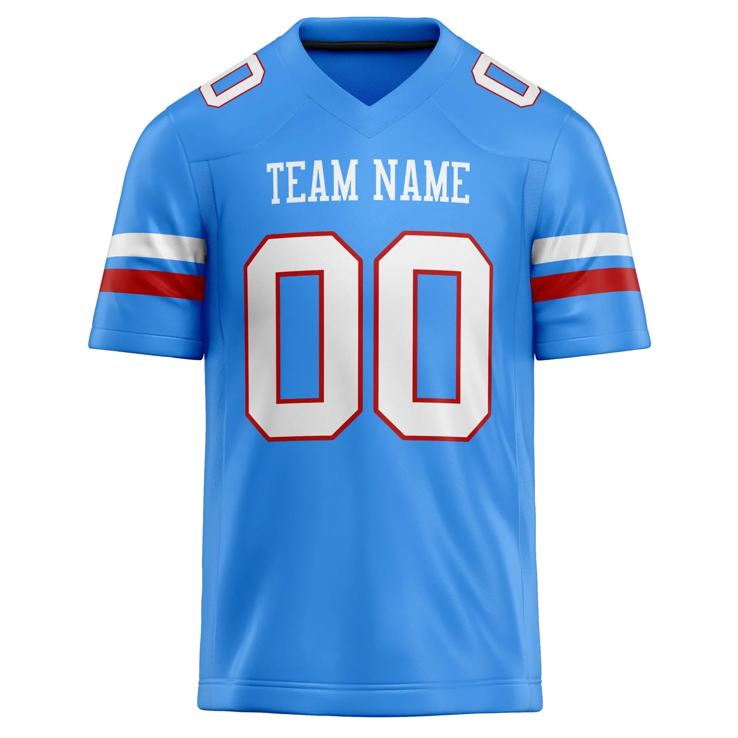 Custom Powder Blue White Solid Colour Football Jersey sold by Tailorly product image thumbnail 2