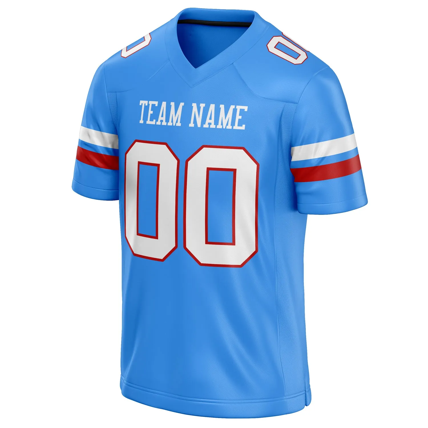 Custom Powder Blue White Solid Colour Football Jersey sold by Tailorly product image thumbnail 3