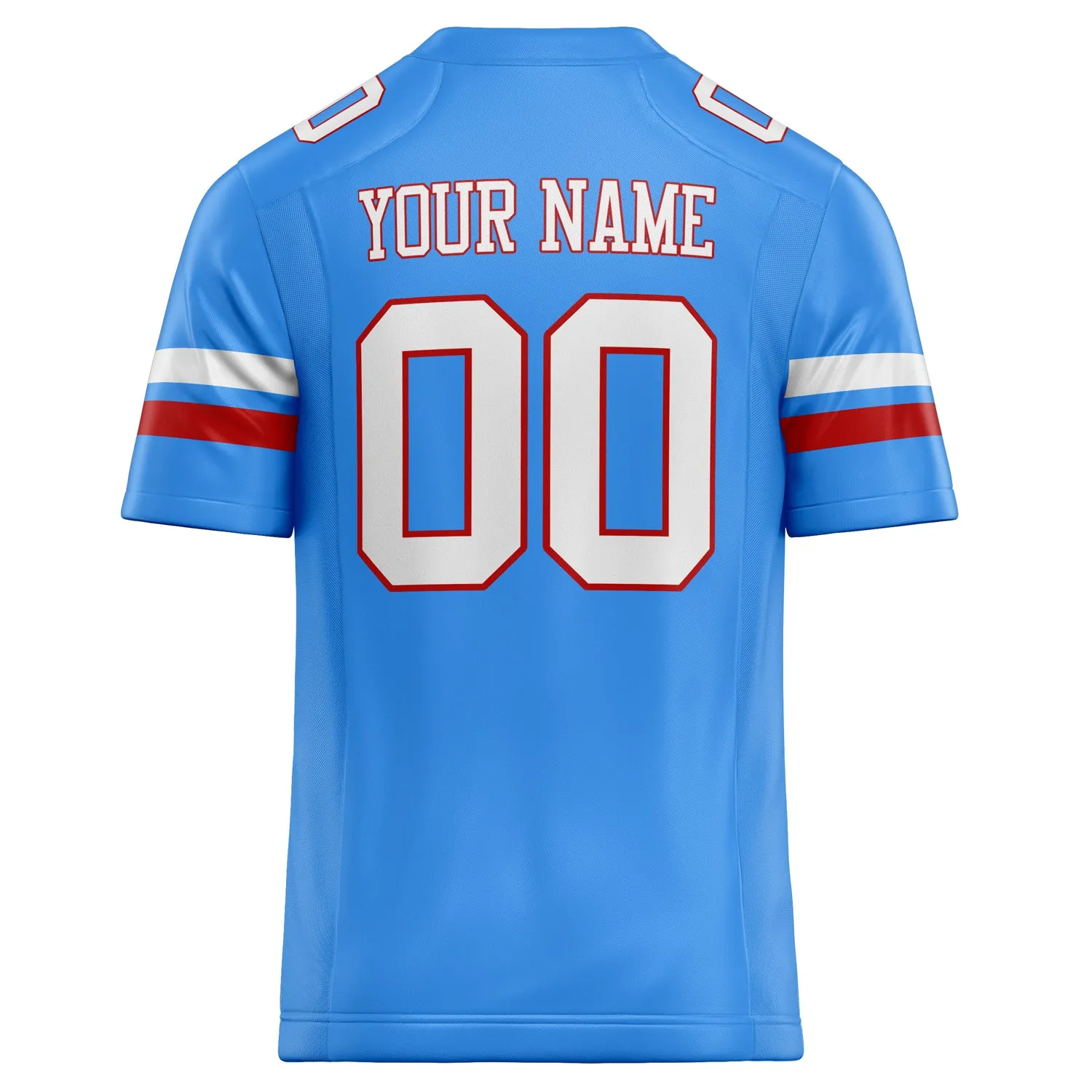 Custom Powder Blue White Solid Colour Football Jersey sold by Tailorly product image thumbnail 4