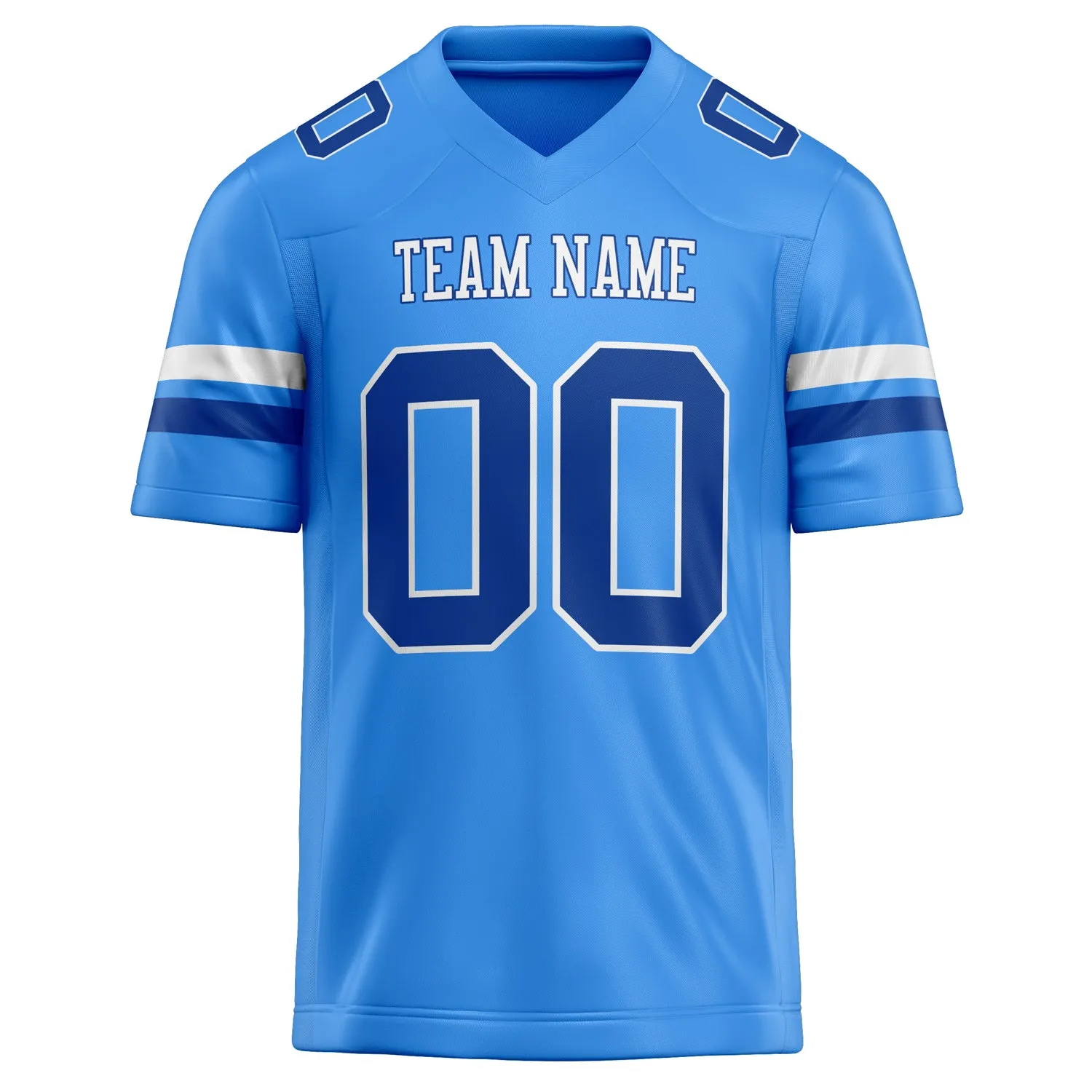 Custom Powder Blue royal Solid Colour Football Jersey sold by Tailorly product image thumbnail 2