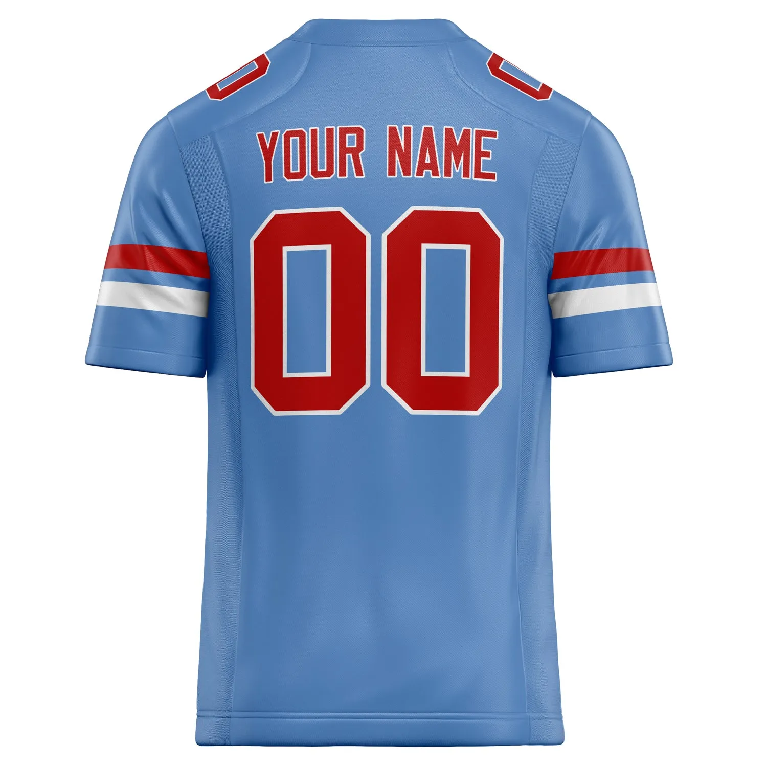 Custom Powder Blue red Solid Colour Football Jersey sold by Tailorly product image thumbnail 4