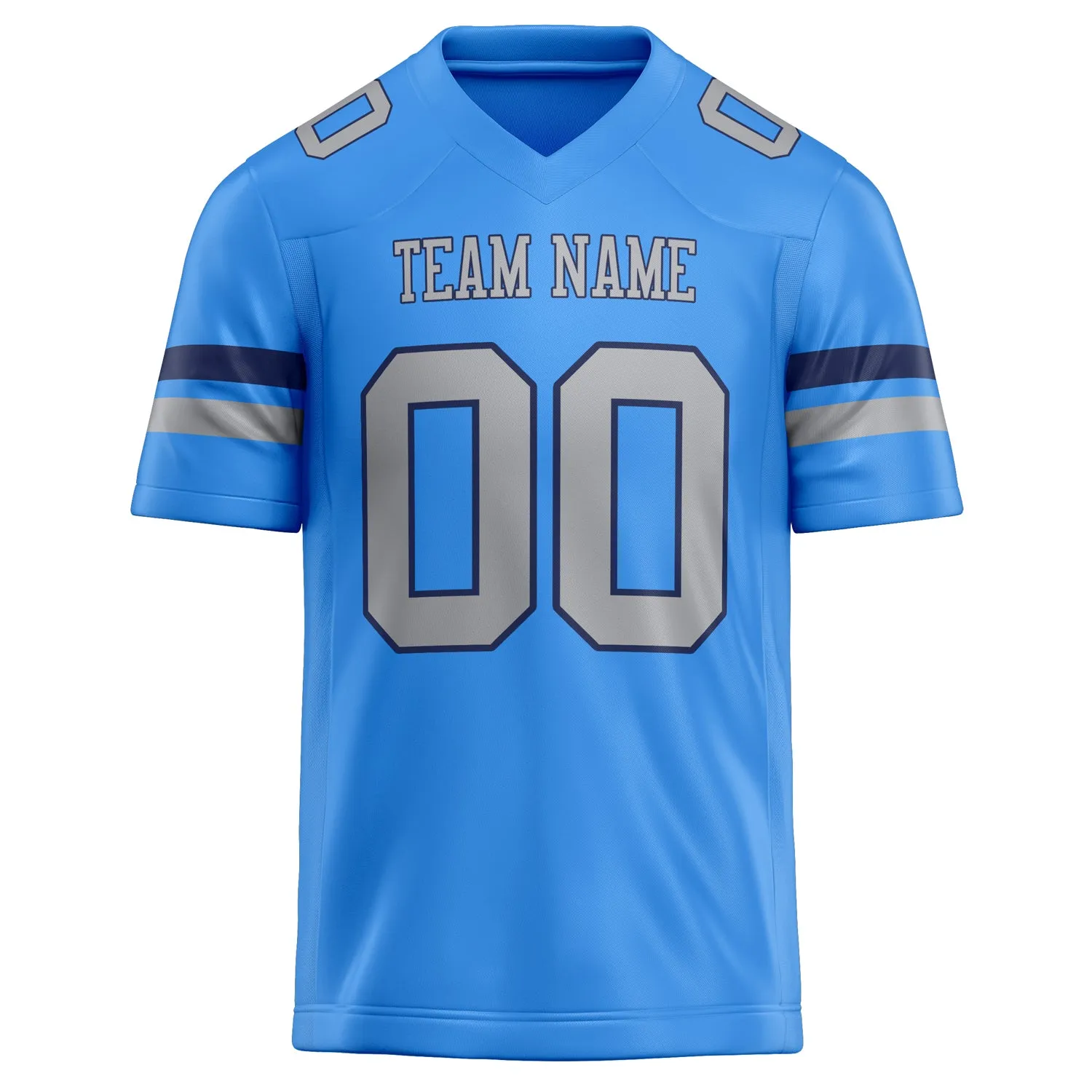 Custom Powder Blue gray Solid Colour Football Jersey sold by Tailorly product image thumbnail 2