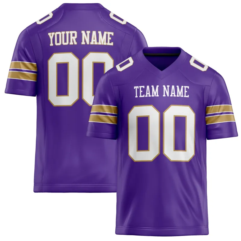 Custom Purple White Solid Colour Football Jersey sold by Tailorly