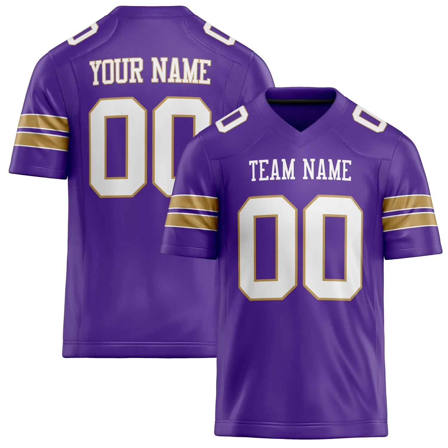 Custom Purple White Solid Colour Football Jersey sold by Tailorly