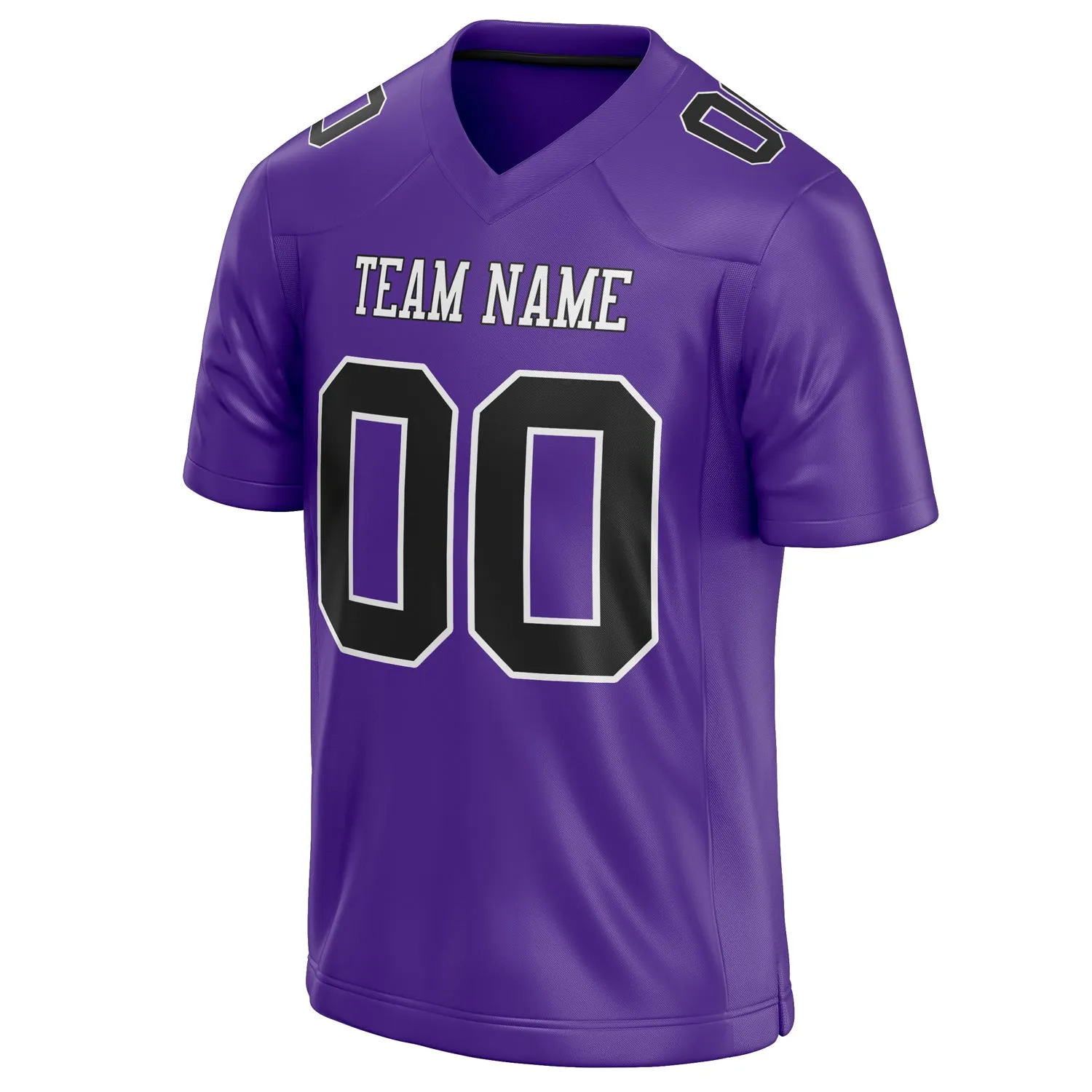 Custom Purple Black Solid Colour Football Jersey sold by Tailorly product image thumbnail 3