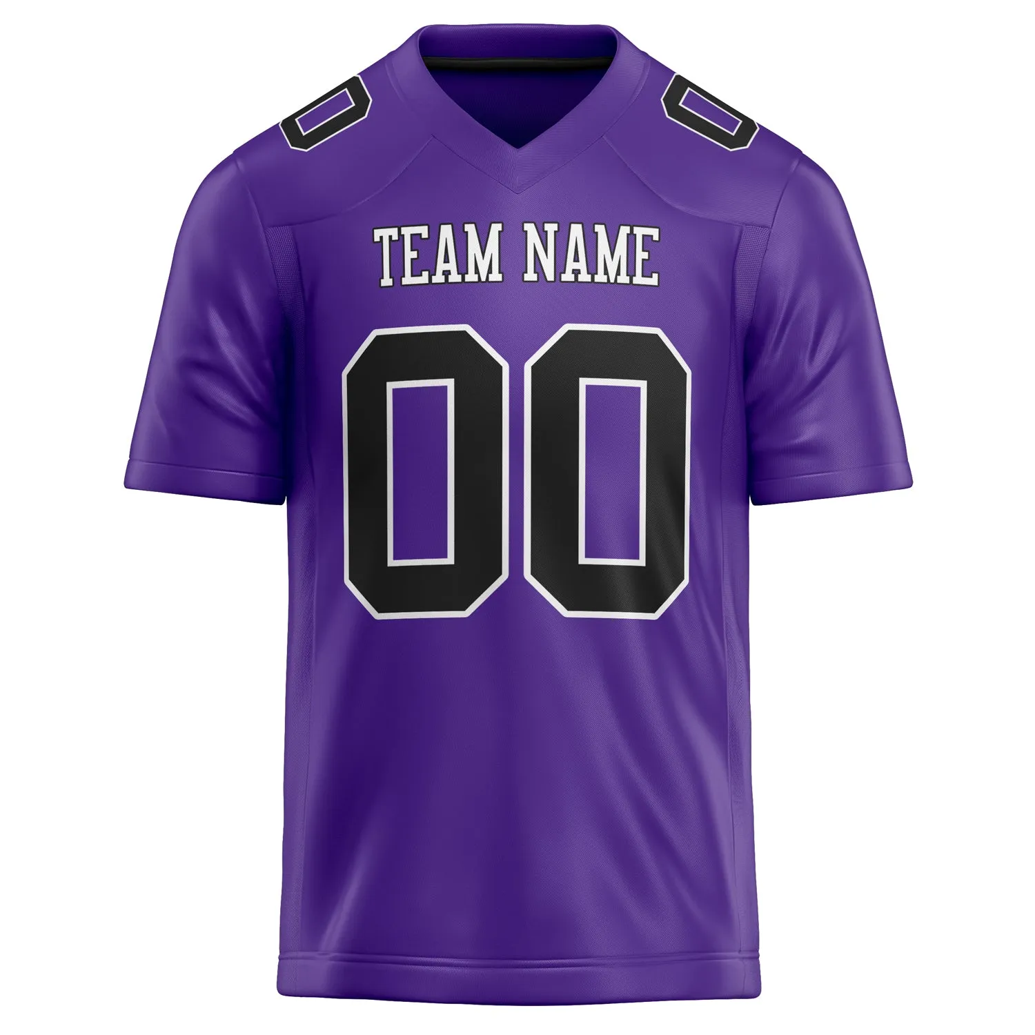 Custom Purple Black Solid Colour Football Jersey sold by Tailorly product image thumbnail 2
