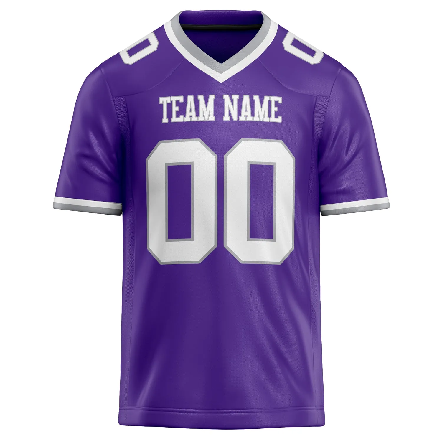 Custom Purple White Solid Colour Football Jersey sold by Tailorly product image thumbnail 2