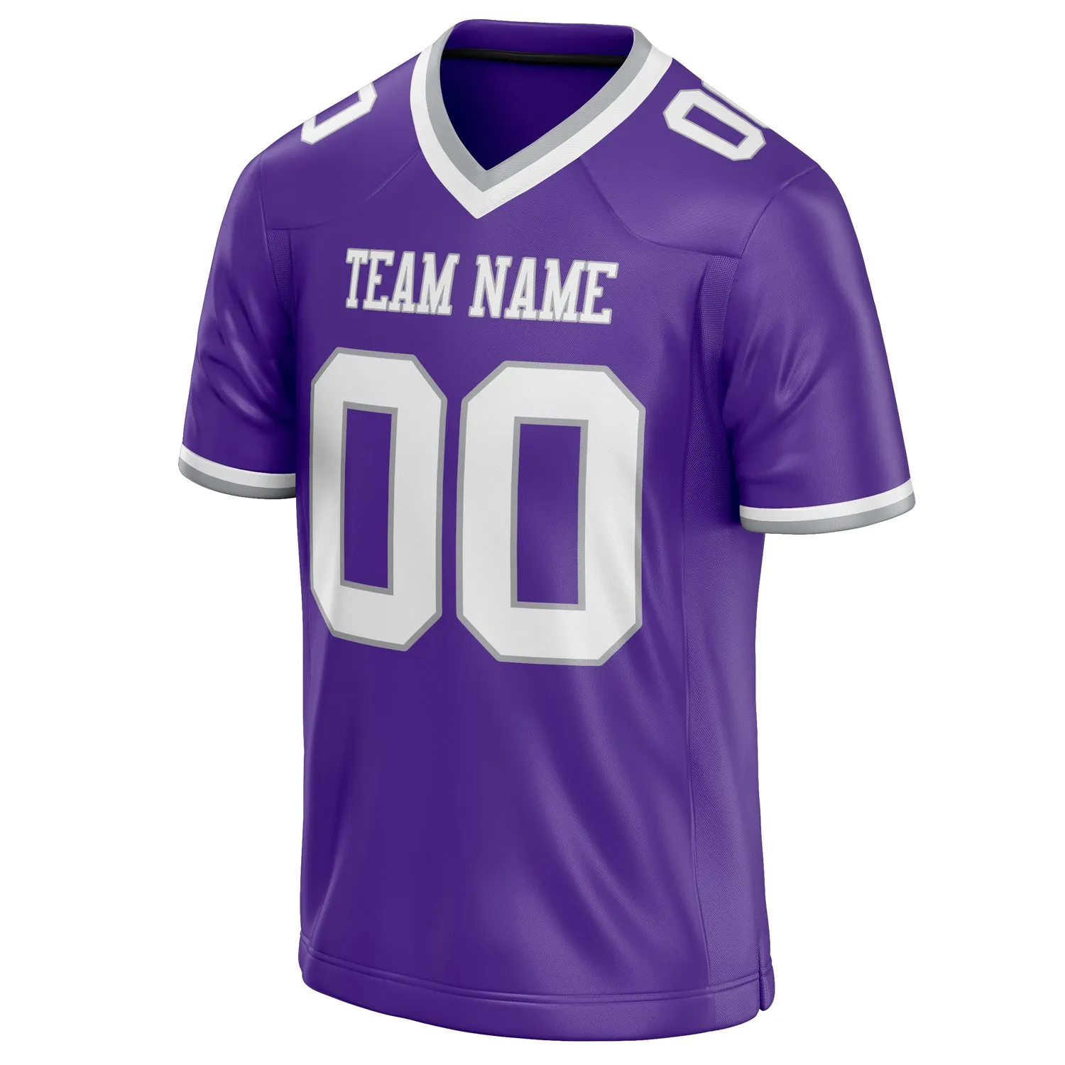 Custom Purple White Solid Colour Football Jersey sold by Tailorly product image thumbnail 3