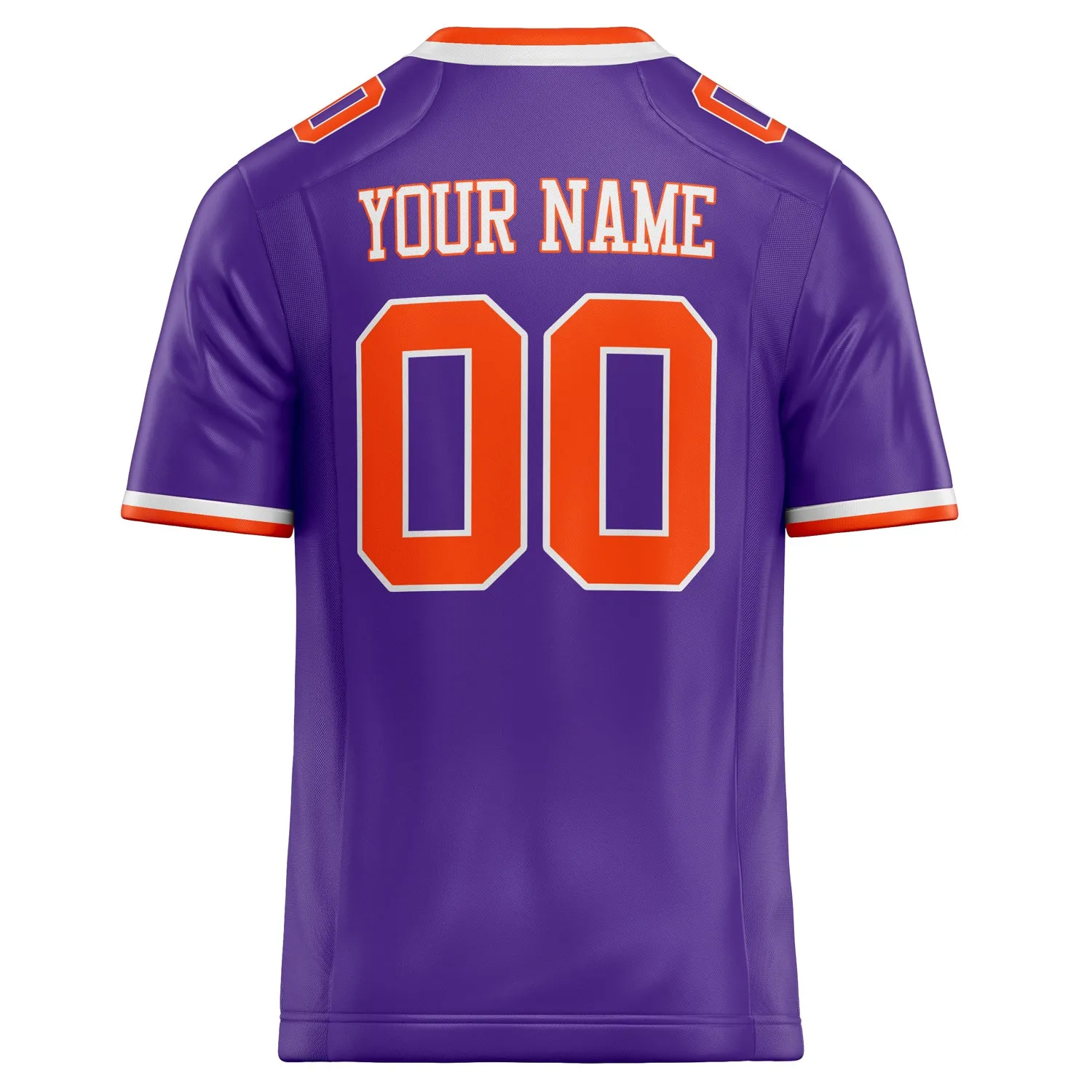 Custom Purple orange Solid Colour Football Jersey sold by Tailorly product image thumbnail 4