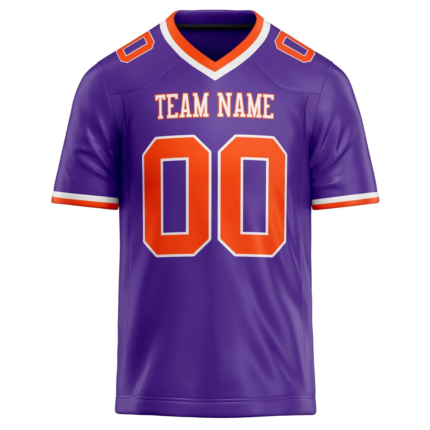 Custom Purple orange Solid Colour Football Jersey sold by Tailorly product image thumbnail 2