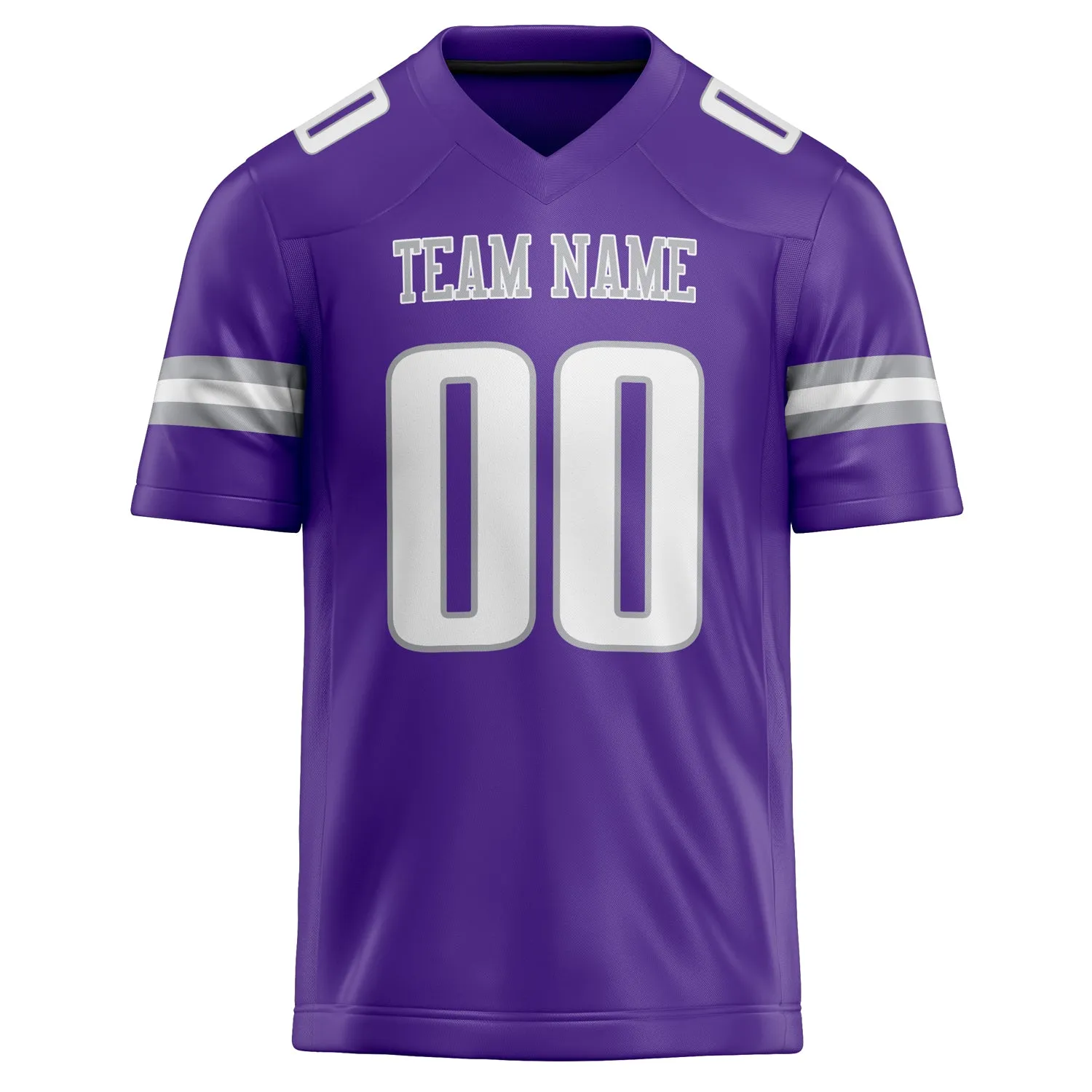 Custom Purple White Solid Colour Football Jersey sold by Tailorly product image thumbnail 2