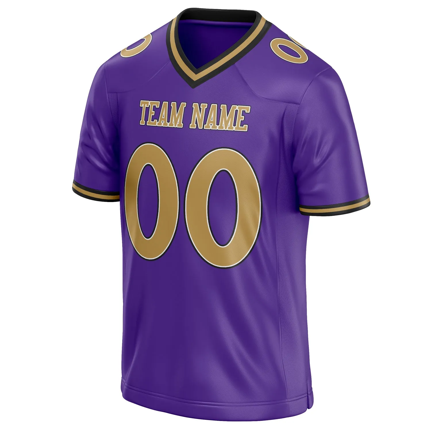 Custom Purple Old Gold Solid Colour Football Jersey sold by Tailorly product image thumbnail 3