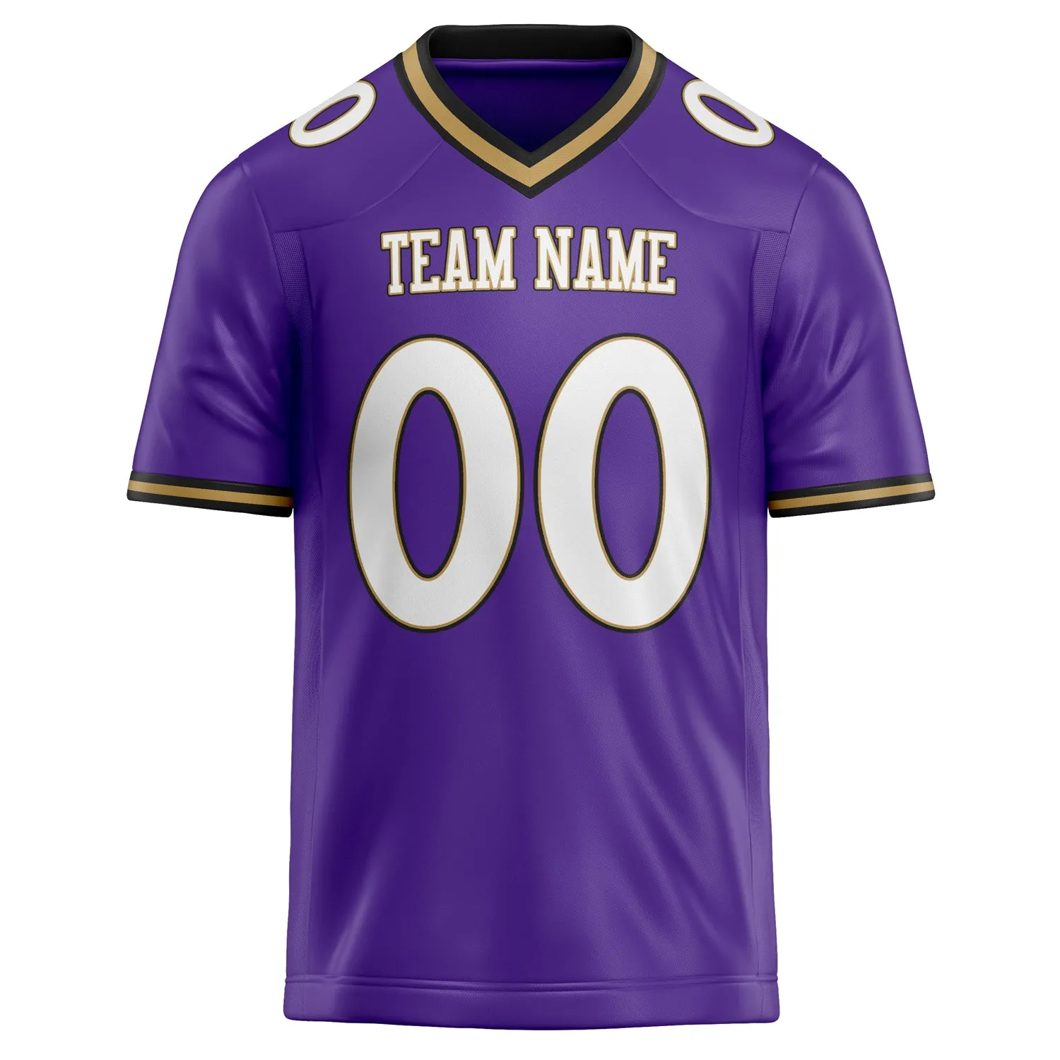 Custom Purple White Solid Colour Football Jersey sold by Tailorly product image thumbnail 2