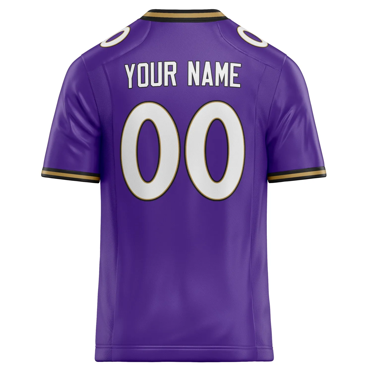 Custom Purple White Solid Colour Football Jersey sold by Tailorly product image thumbnail 4
