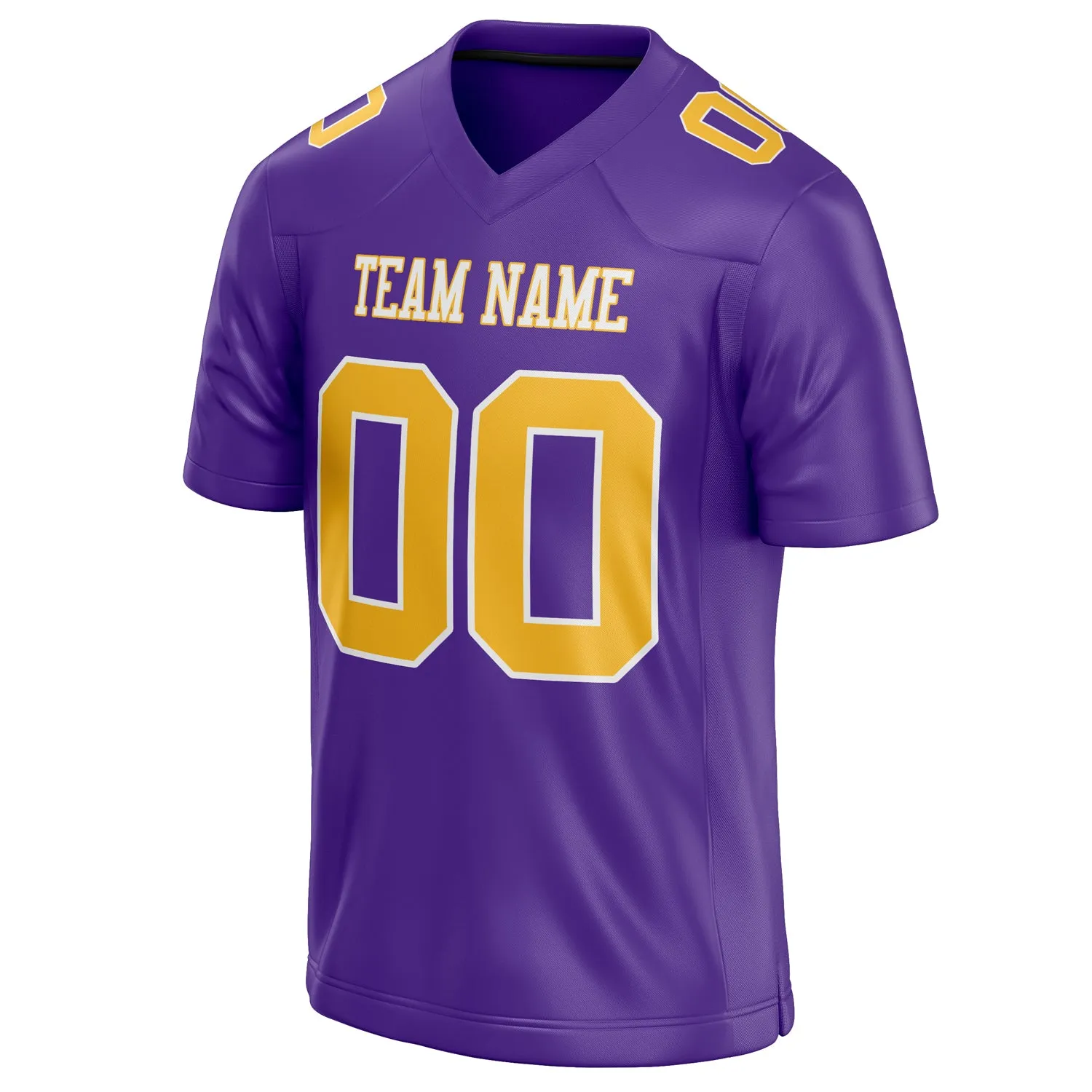 Custom Purple Gold Solid Colour Football Jersey sold by Tailorly product image thumbnail 3