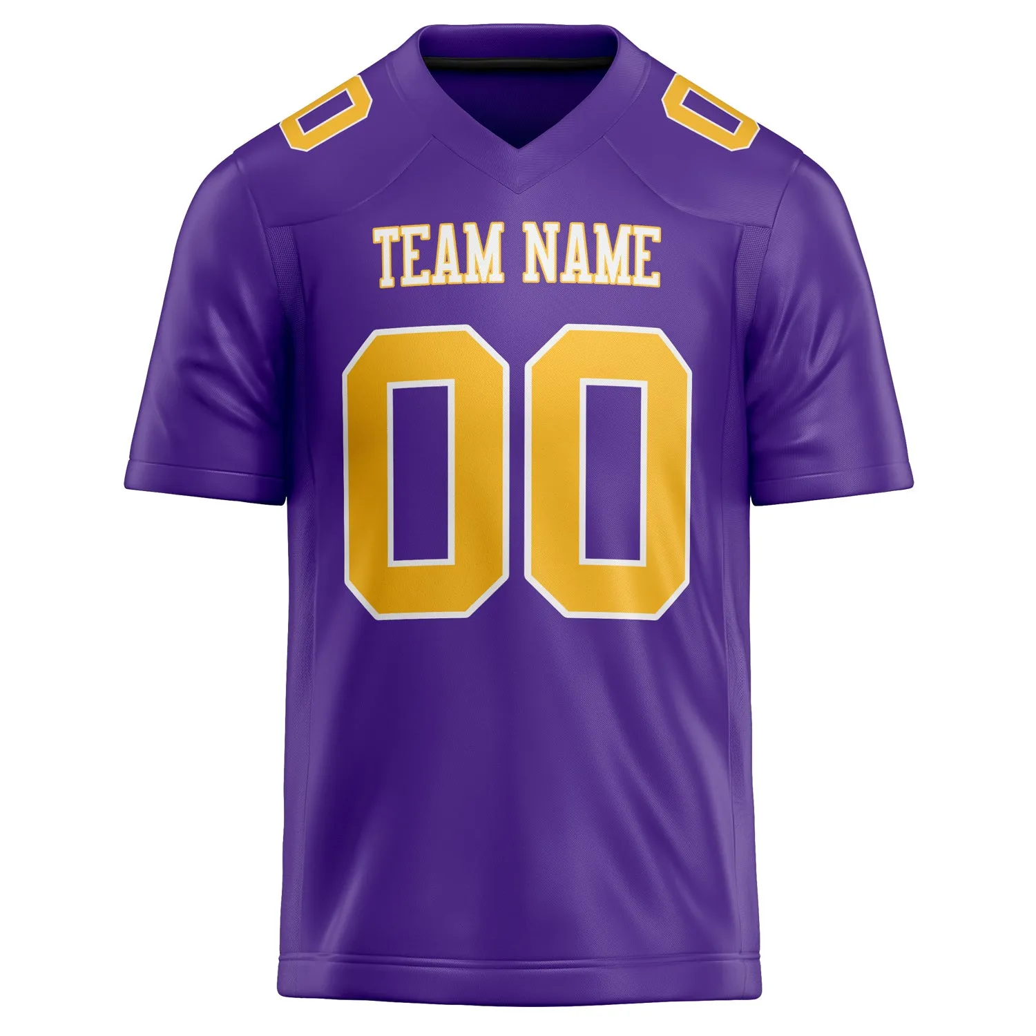 Custom Purple Gold Solid Colour Football Jersey sold by Tailorly product image thumbnail 2