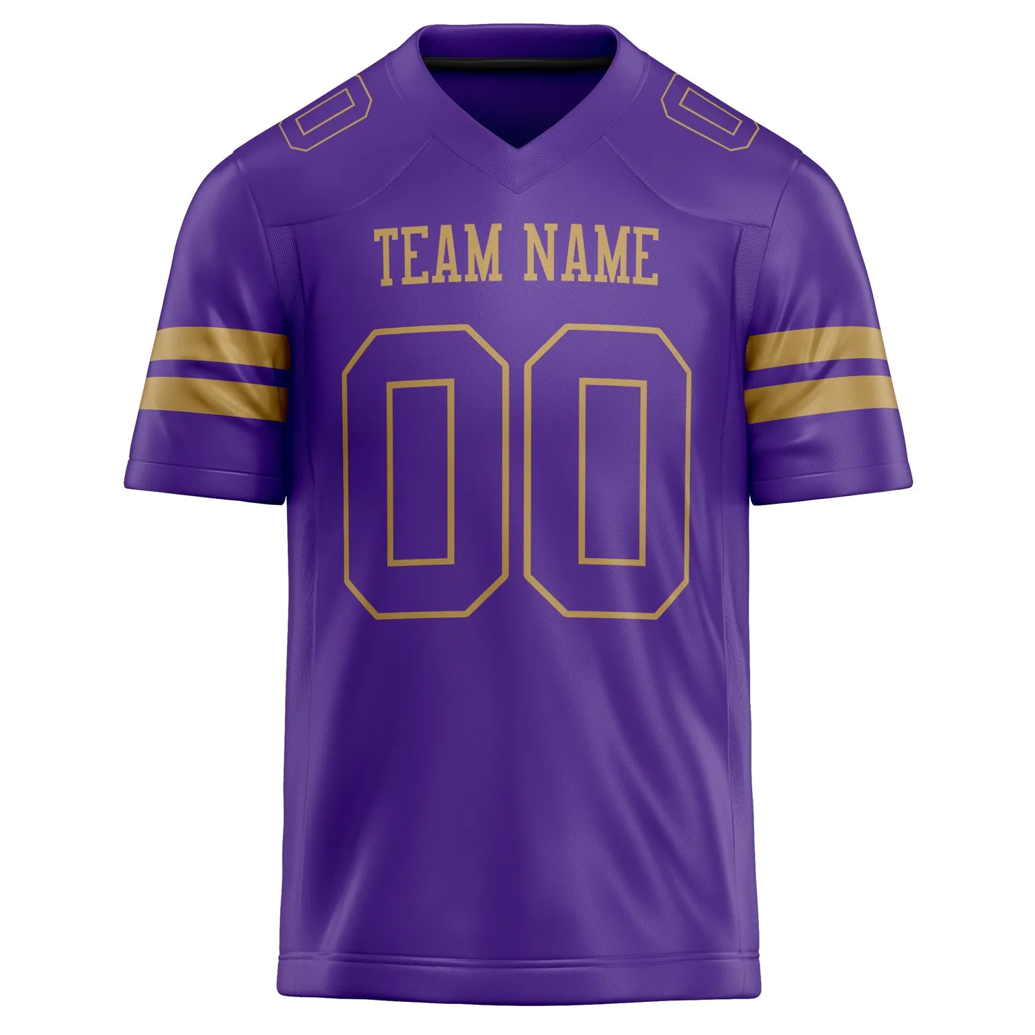 Custom Purple Old Gold Solid Colour Football Jersey sold by Tailorly product image thumbnail 2
