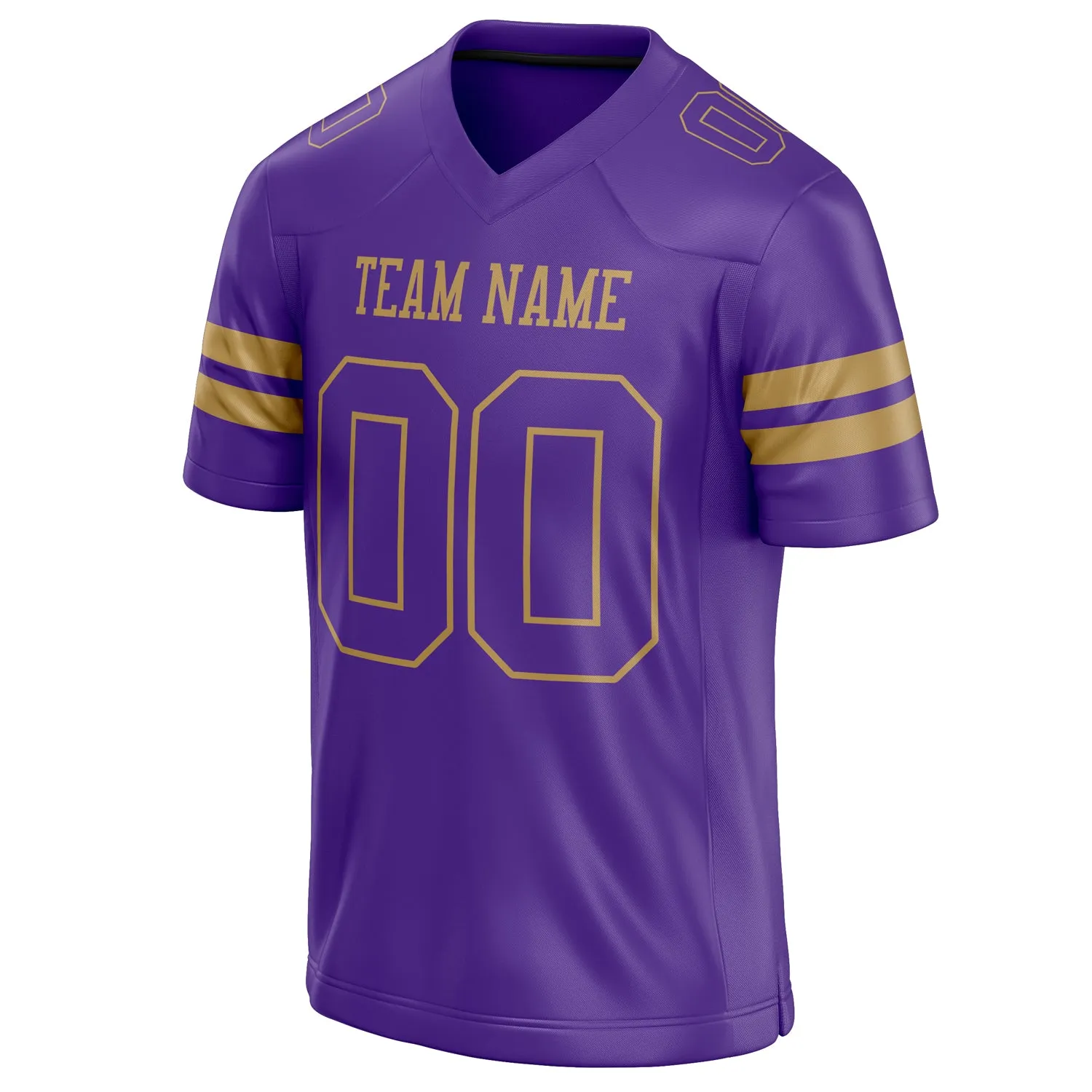 Custom Purple Old Gold Solid Colour Football Jersey sold by Tailorly product image thumbnail 3