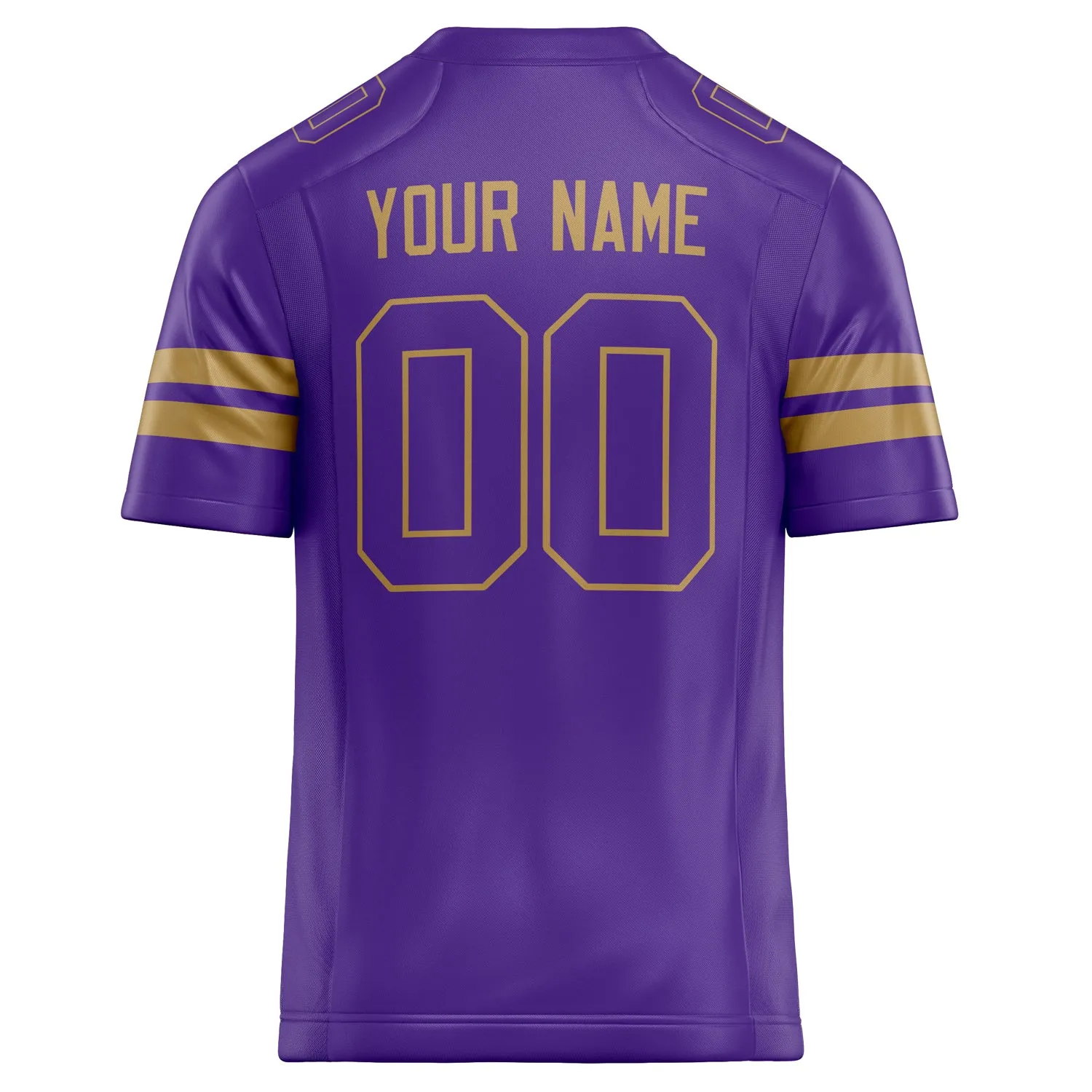 Custom Purple Old Gold Solid Colour Football Jersey sold by Tailorly product image thumbnail 4