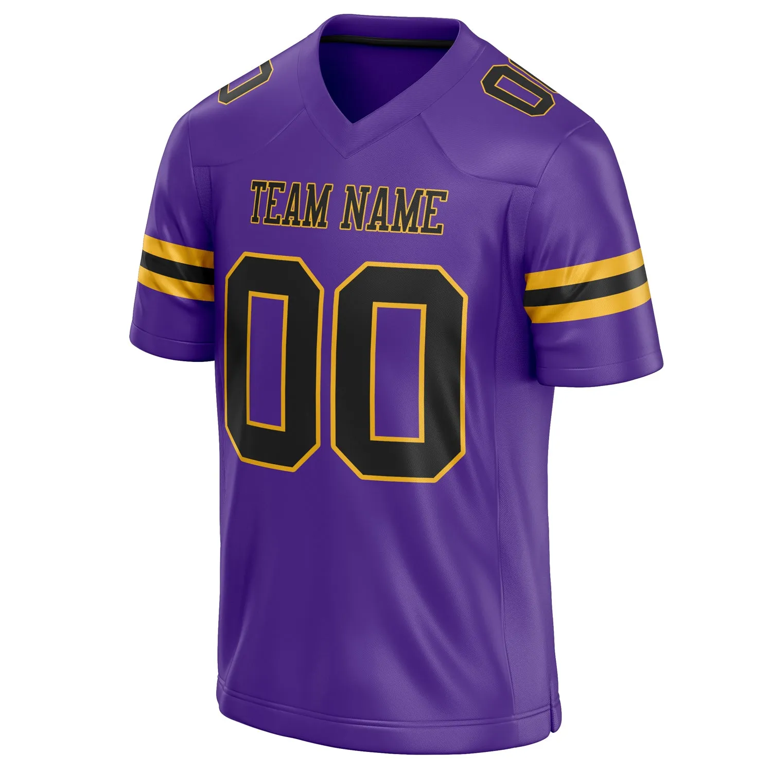 Custom Purple Black Solid Colour Football Jersey sold by Tailorly product image thumbnail 3