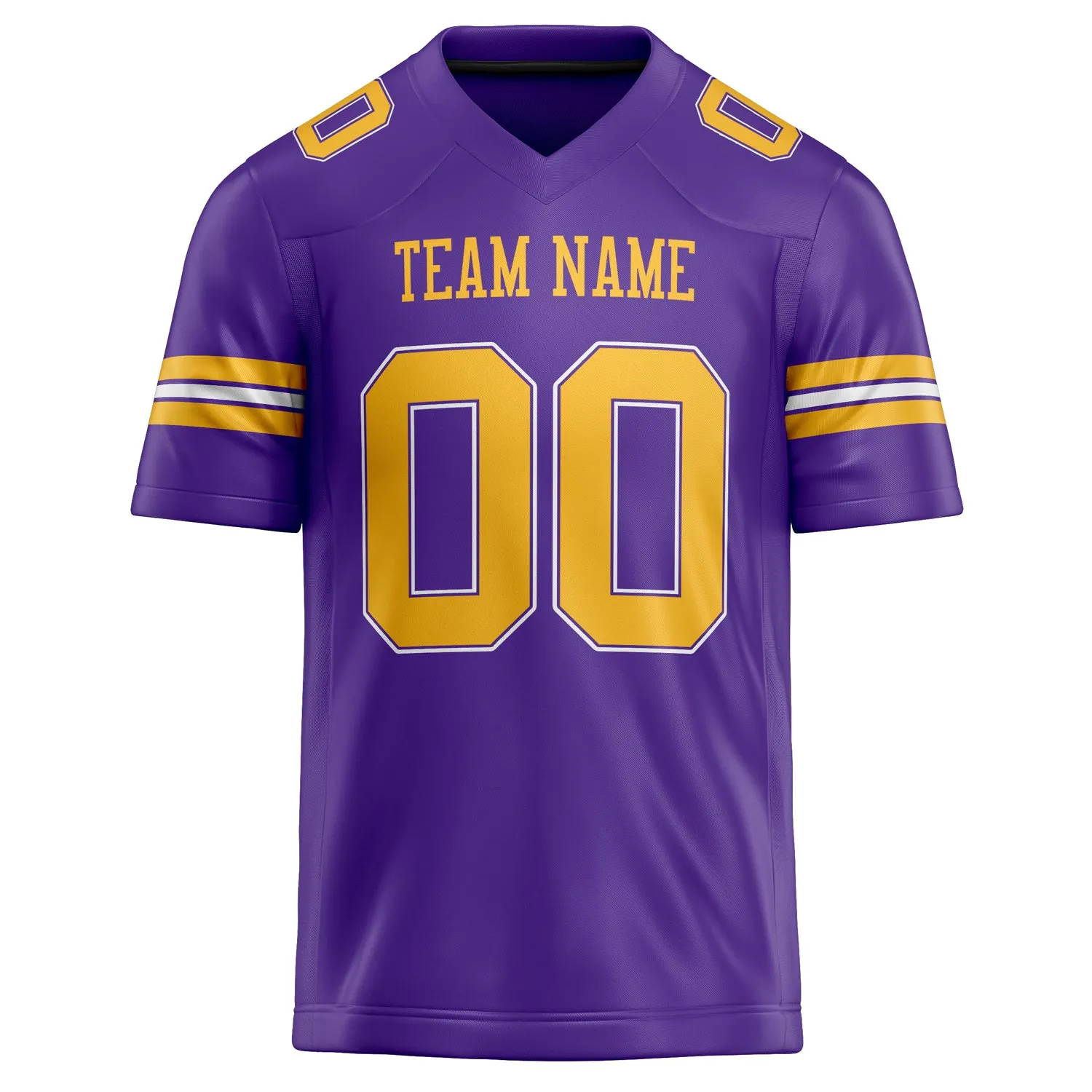 Custom Purple Gold Solid Colour Football Jersey sold by Tailorly product image thumbnail 2