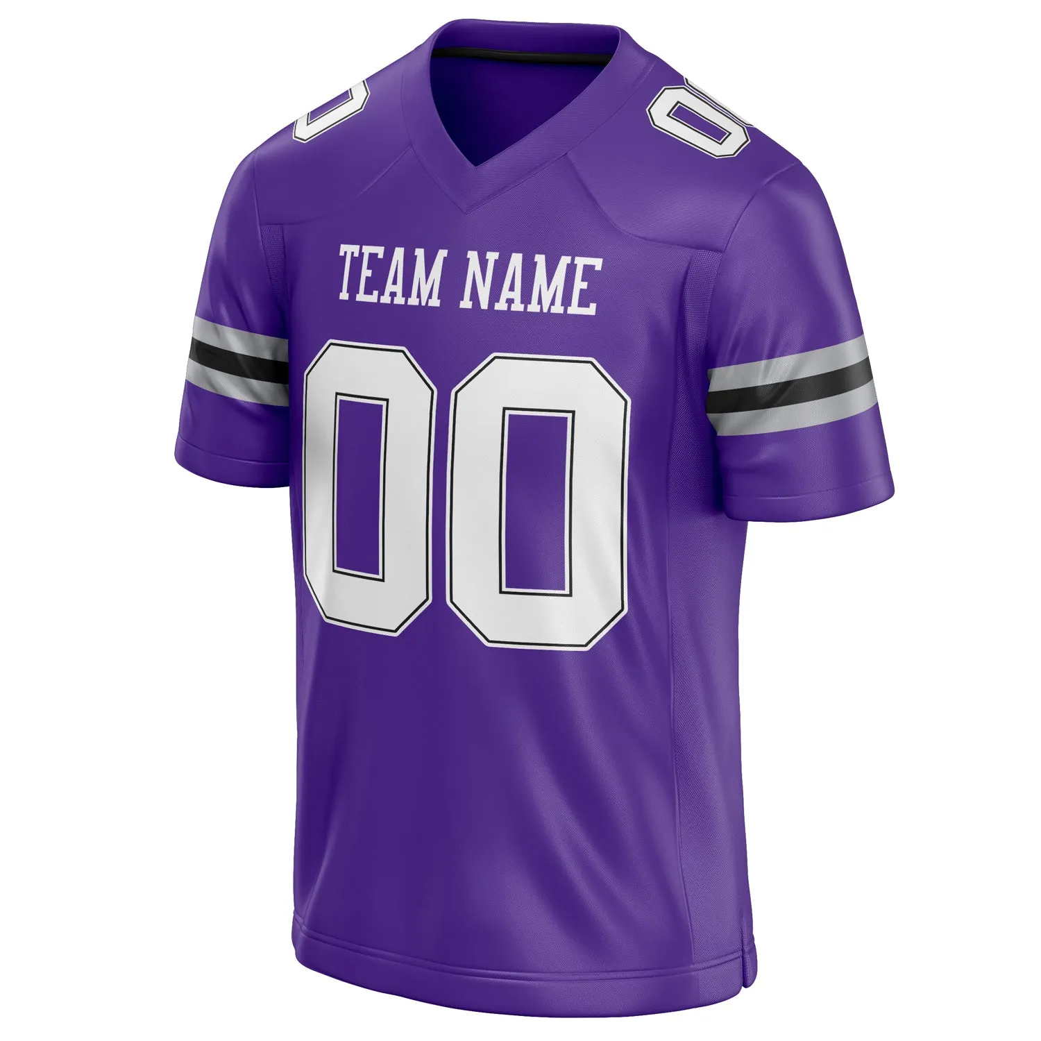 Custom Purple White Solid Colour Football Jersey sold by Tailorly product image thumbnail 3