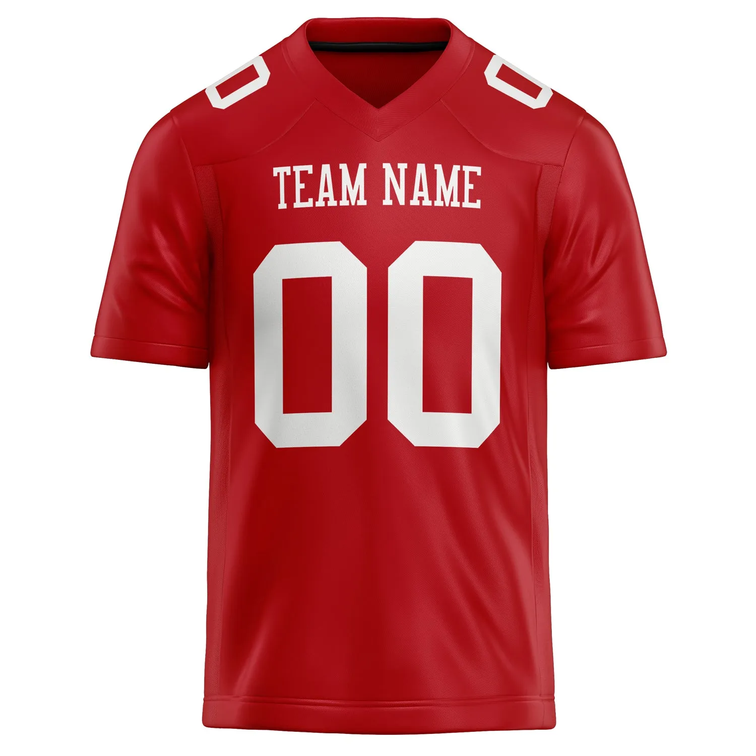 Custom Red White Solid Colour Football Jersey sold by Tailorly product image thumbnail 2