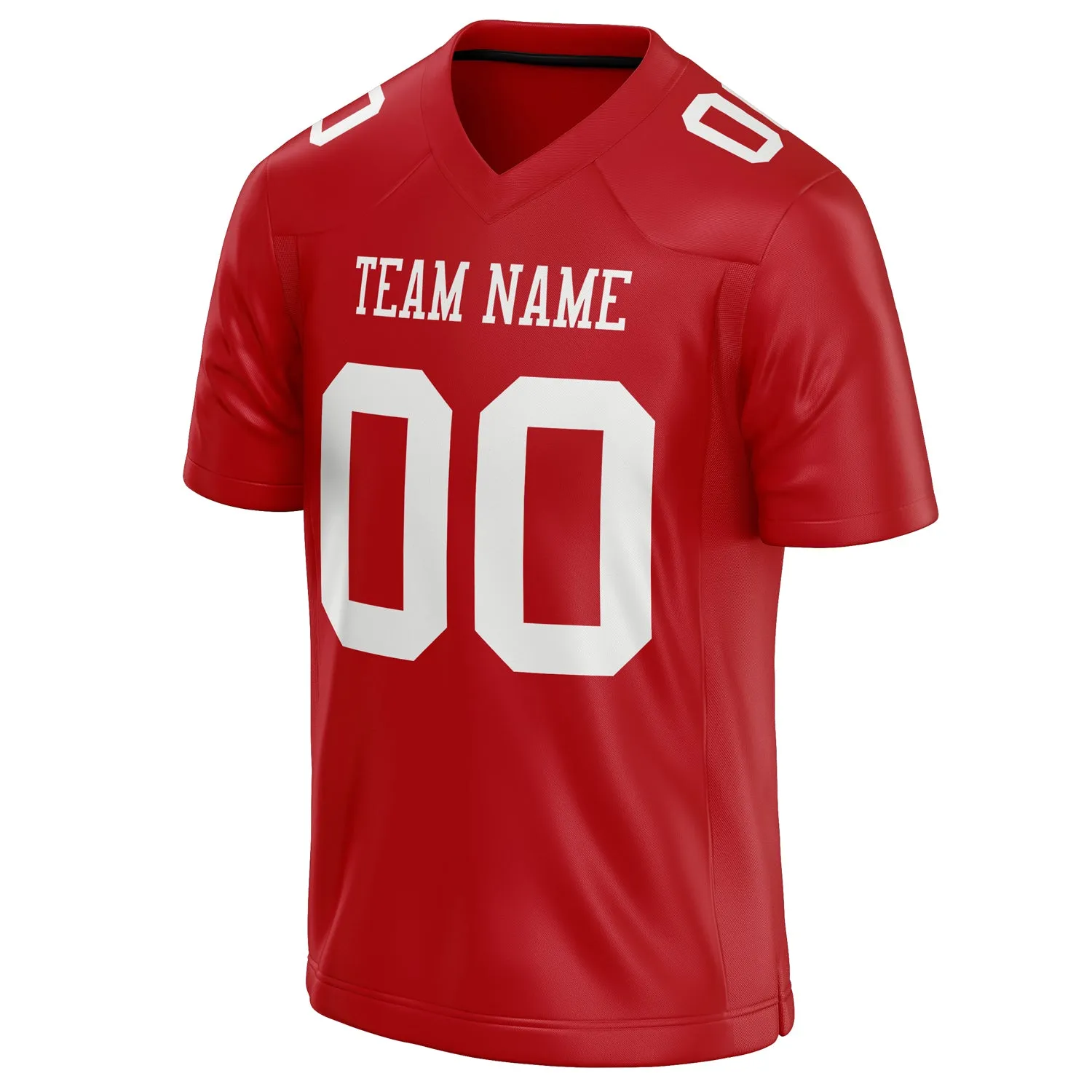 Custom Red White Solid Colour Football Jersey sold by Tailorly product image thumbnail 3
