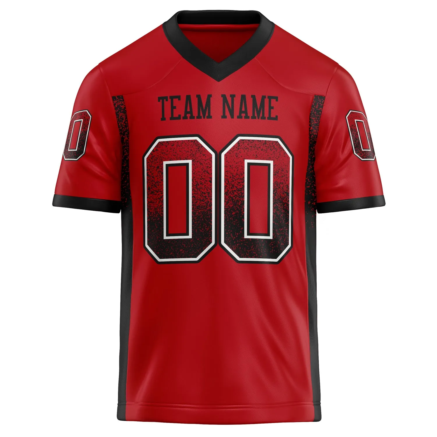 Custom Red Black Solid Colour Football Jersey sold by Tailorly product image thumbnail 2