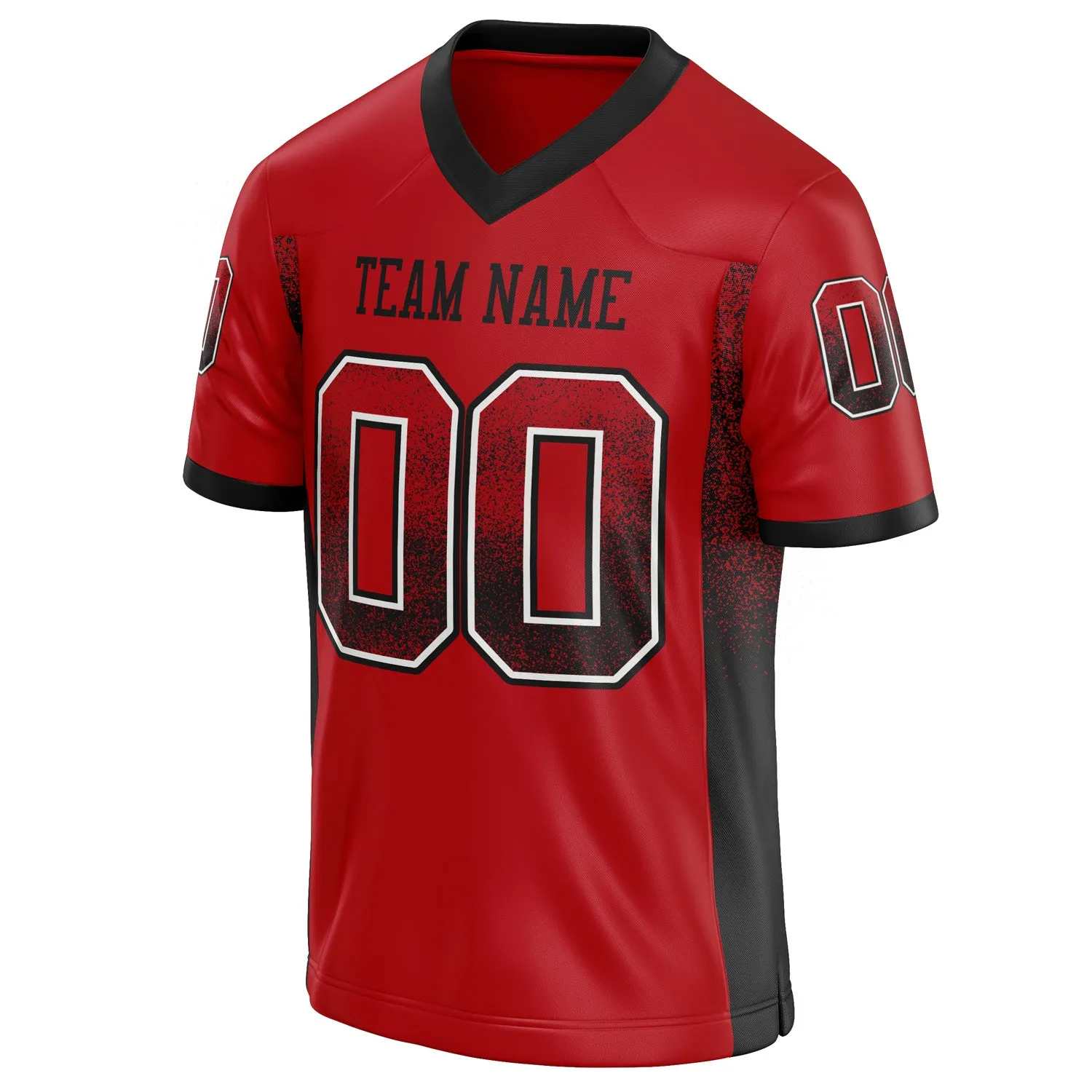 Custom Red Black Solid Colour Football Jersey sold by Tailorly product image thumbnail 3