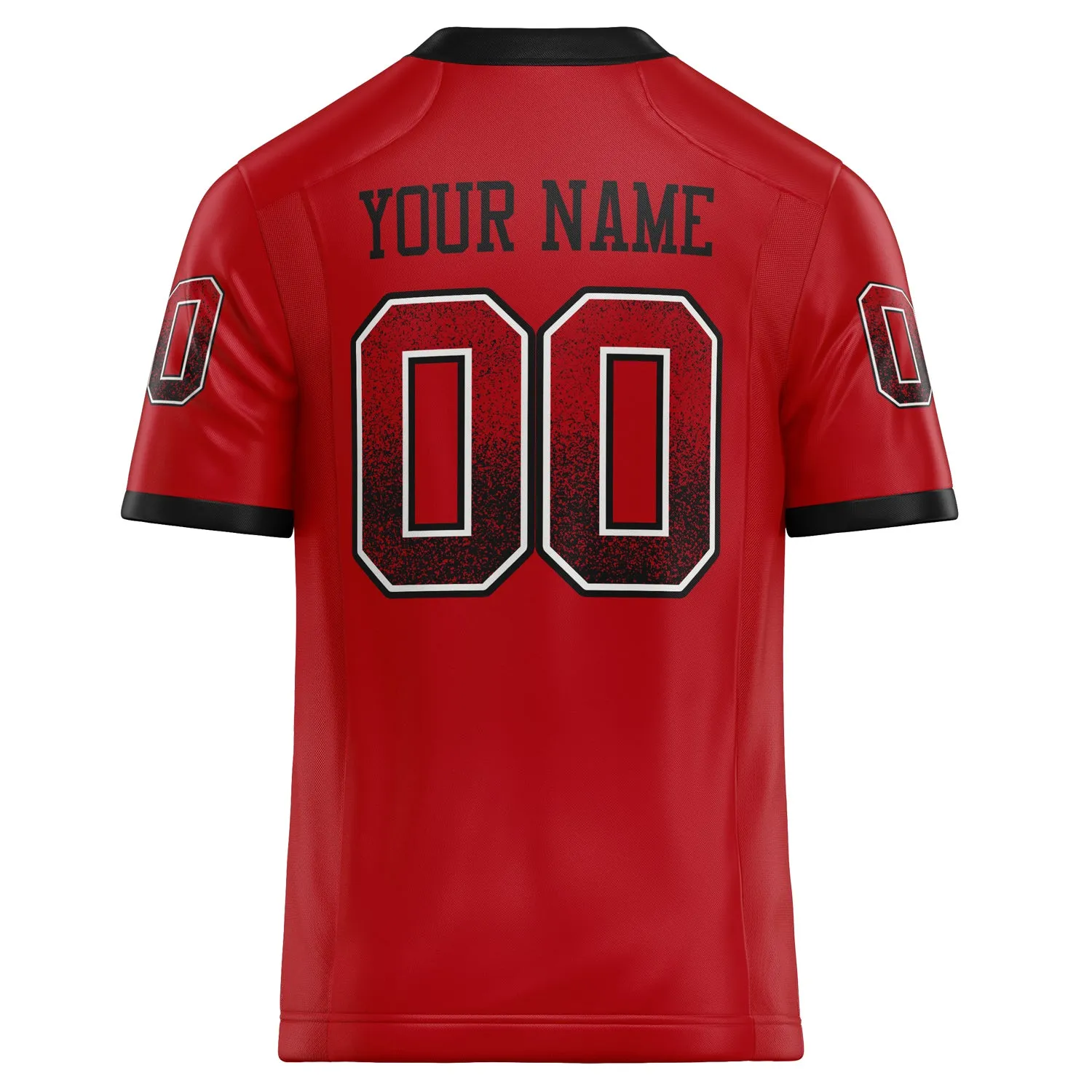 Custom Red Black Solid Colour Football Jersey sold by Tailorly product image thumbnail 4