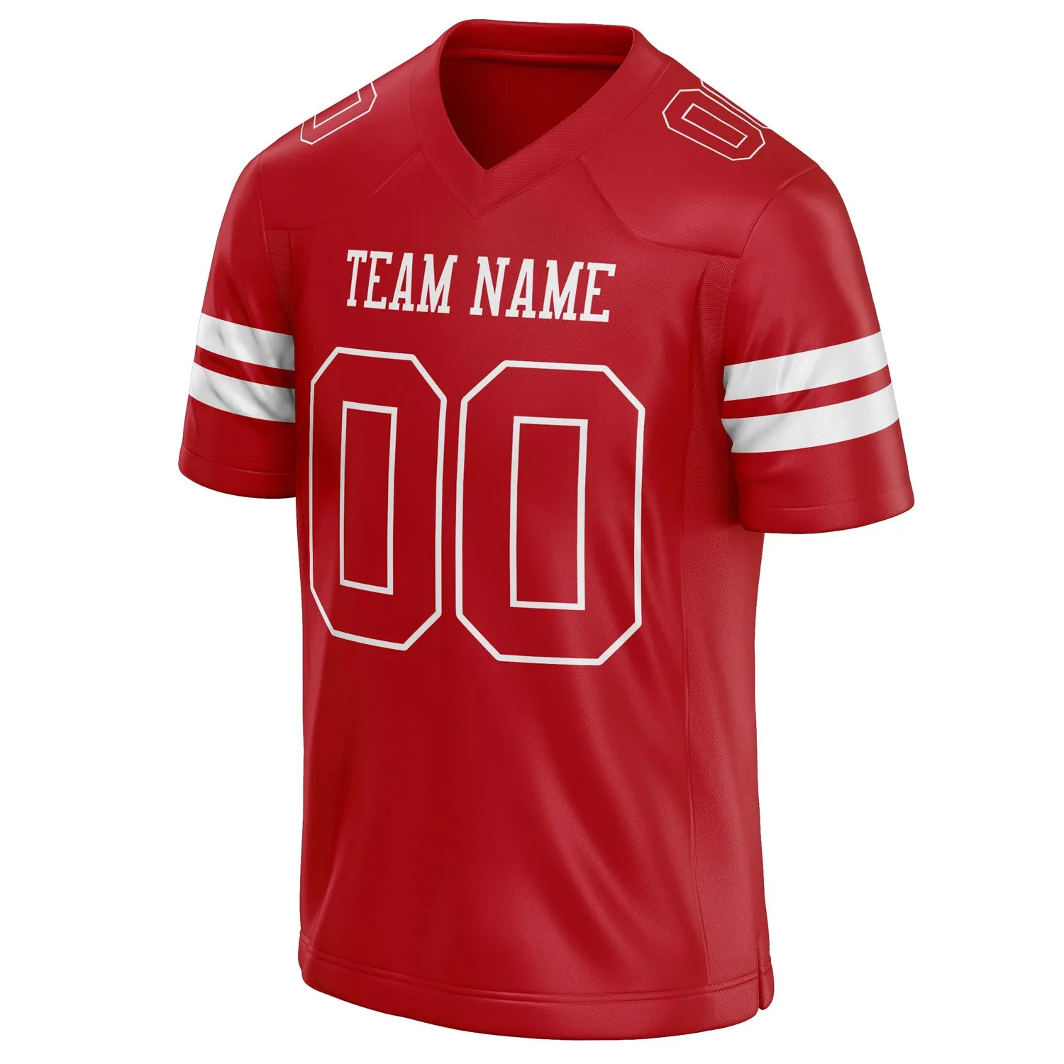Custom Red White Solid Colour Football Jersey sold by Tailorly product image thumbnail 3