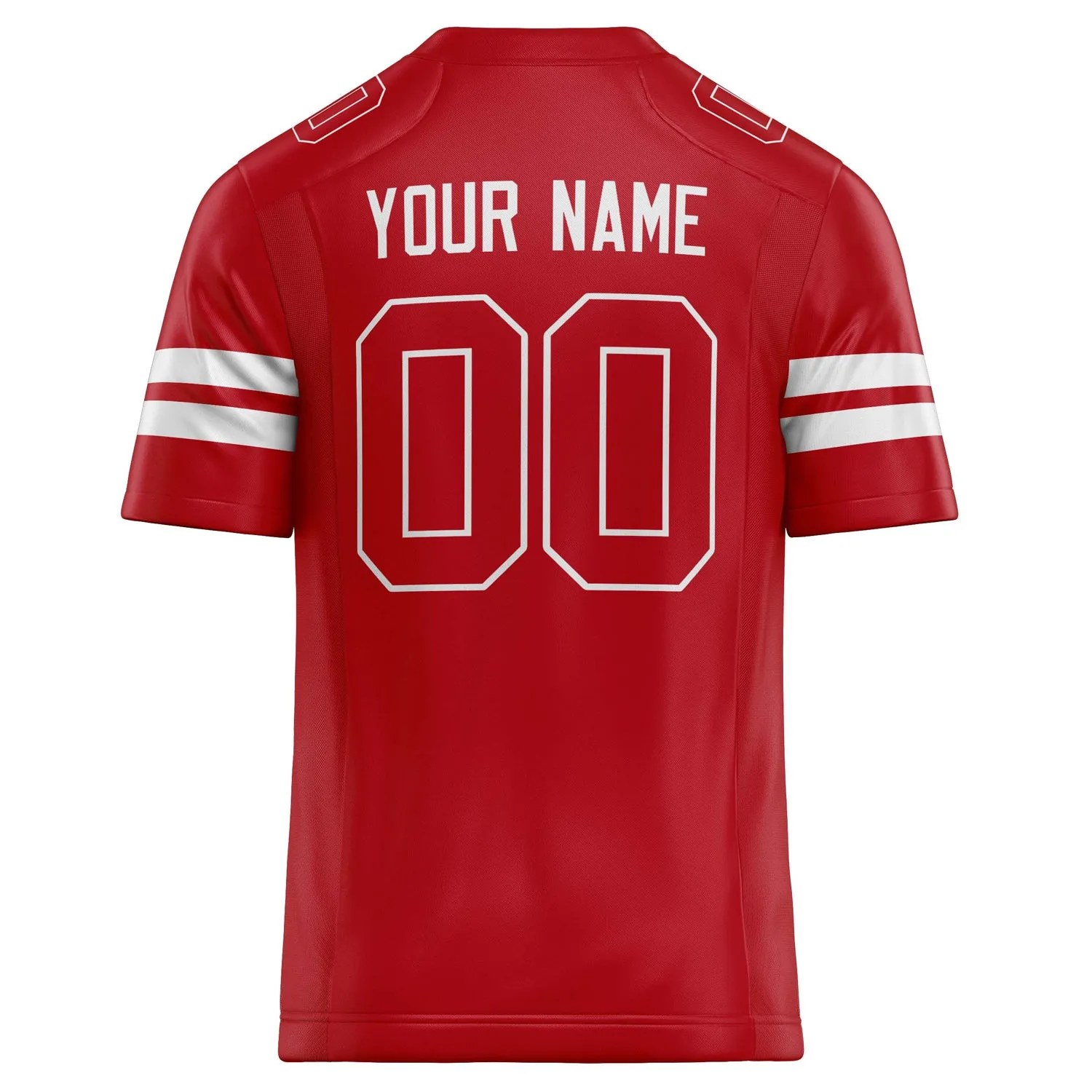 Custom Red White Solid Colour Football Jersey sold by Tailorly product image thumbnail 4