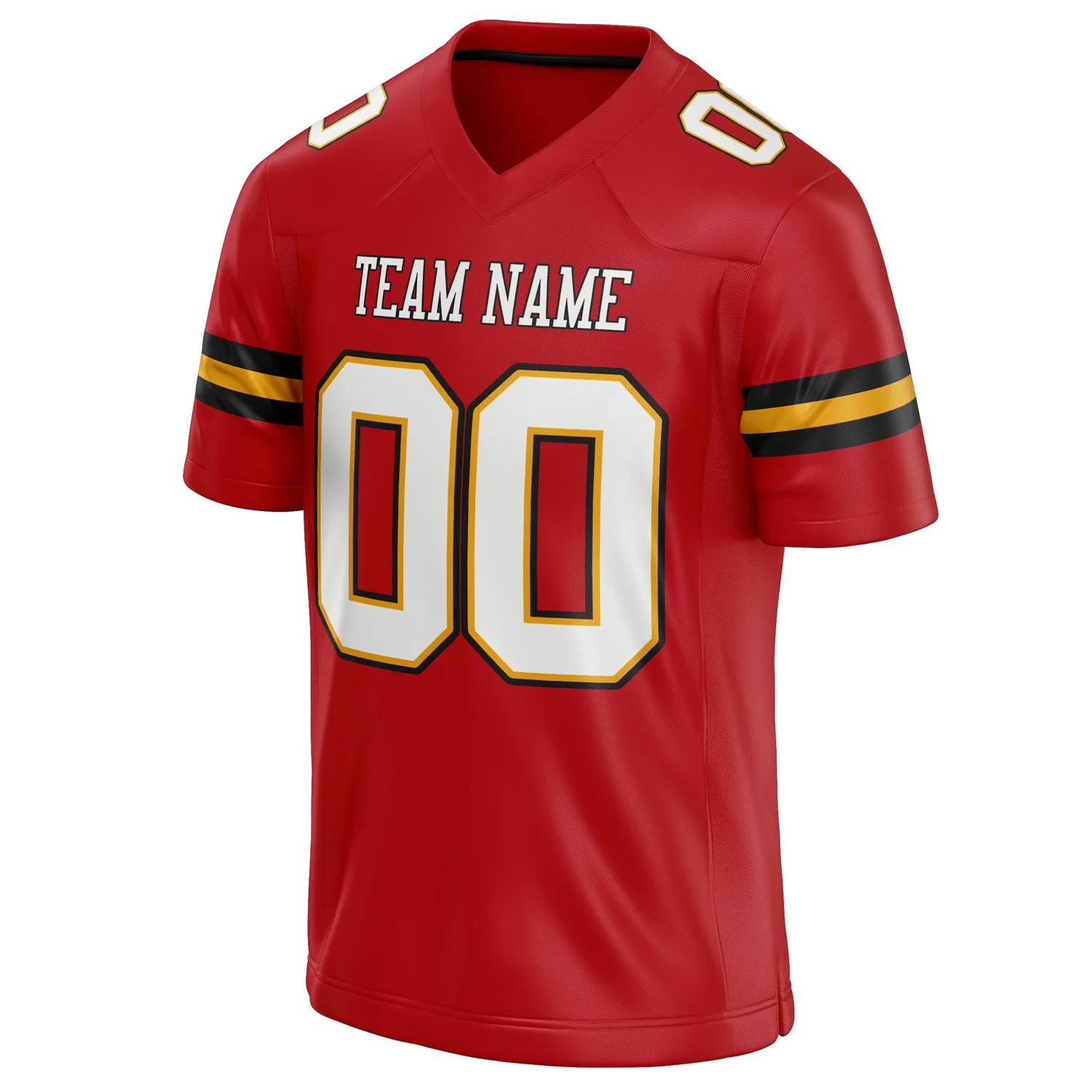 Custom Red White Solid Colour Football Jersey sold by Tailorly product image thumbnail 3