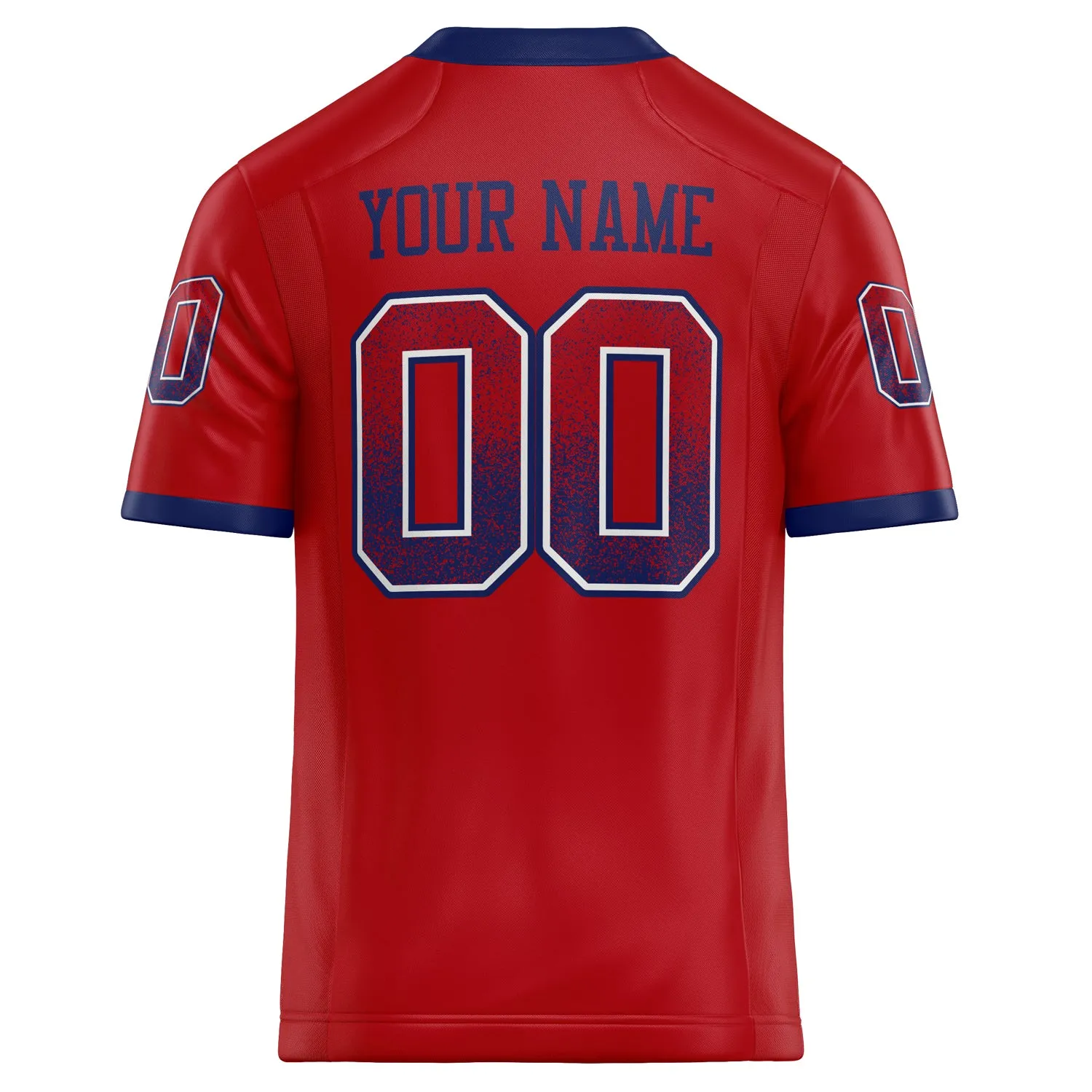 Custom Red Navy Solid Colour Football Jersey sold by Tailorly product image thumbnail 4
