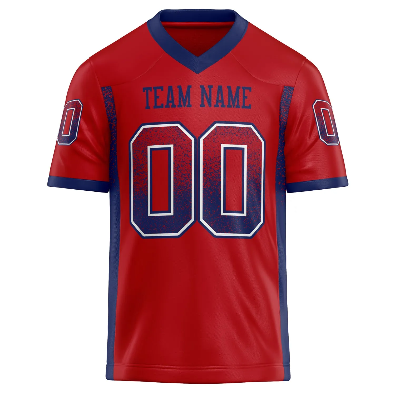 Custom Red Navy Solid Colour Football Jersey sold by Tailorly product image thumbnail 2