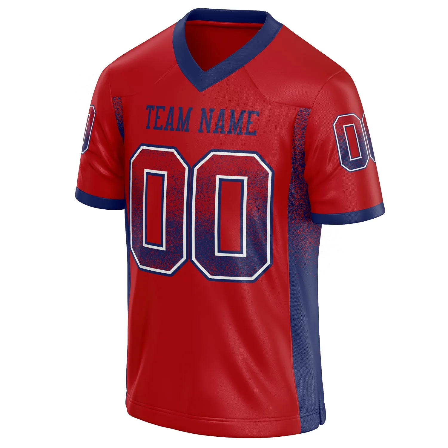 Custom Red Navy Solid Colour Football Jersey sold by Tailorly product image thumbnail 3